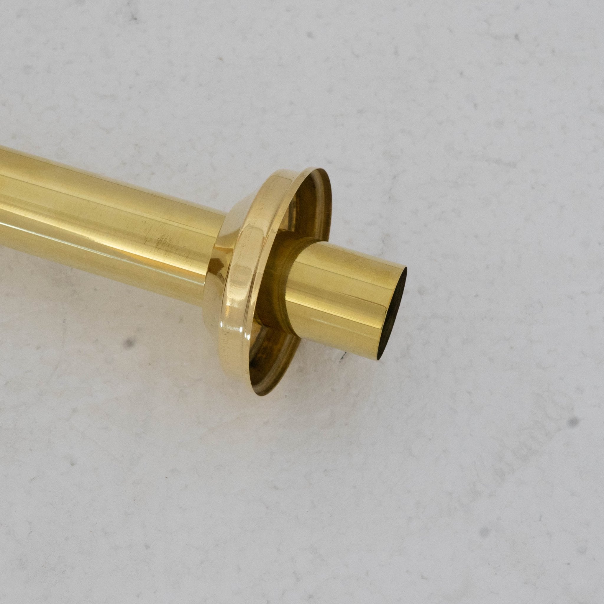 Solid Unlacquered Brass P-trap and Sink Stopper, Push Up Button, Pop Up Drain, Brass Water Trap alternate view 7