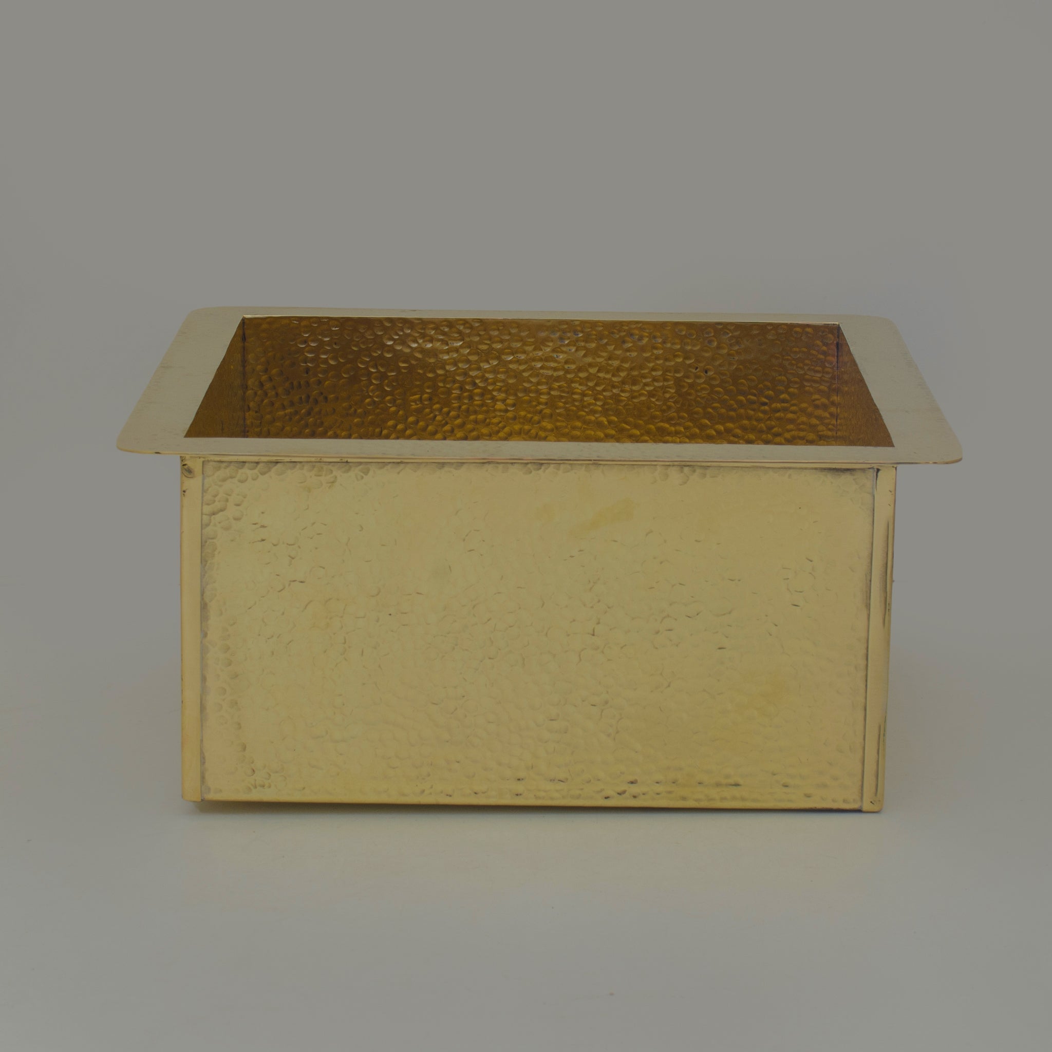 Solid Unlacquered Brass Undermount Hammered Sink, Kitchen Bar Sink alternate view 6