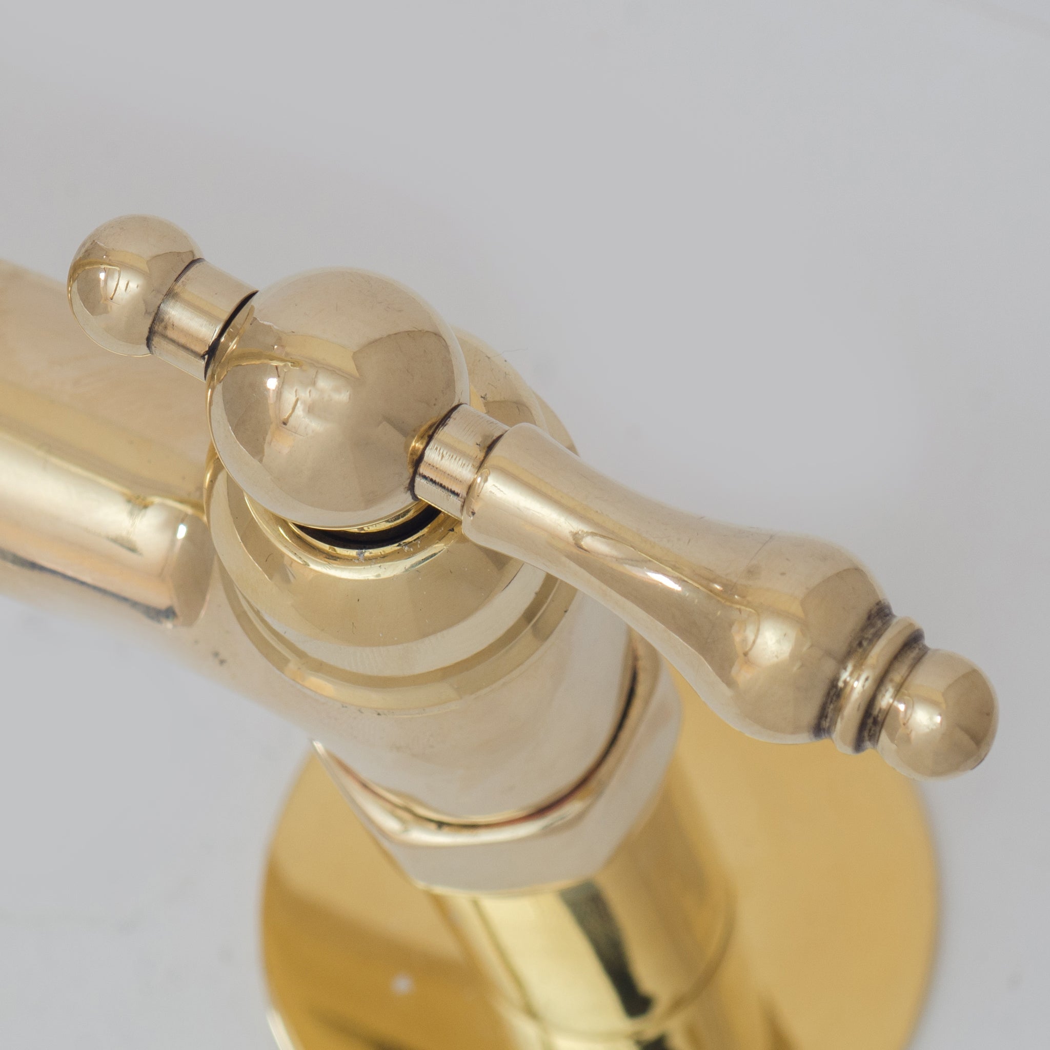 Traditional 8″ Brass Bridge Kitchen Faucet with Square Spout | Two Handles alternate view 17