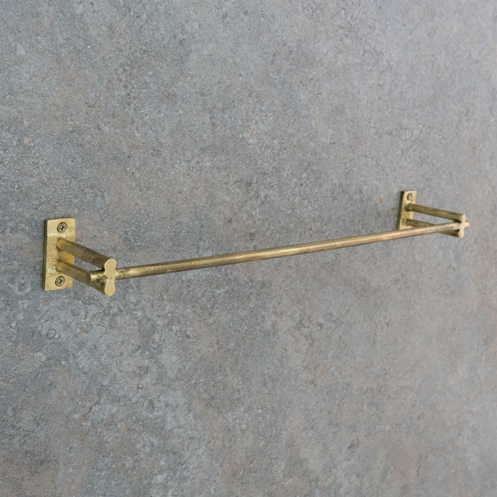 Unfinished Brass Towel Bar Holder | Bathroom Towel Hanger alternate view 2