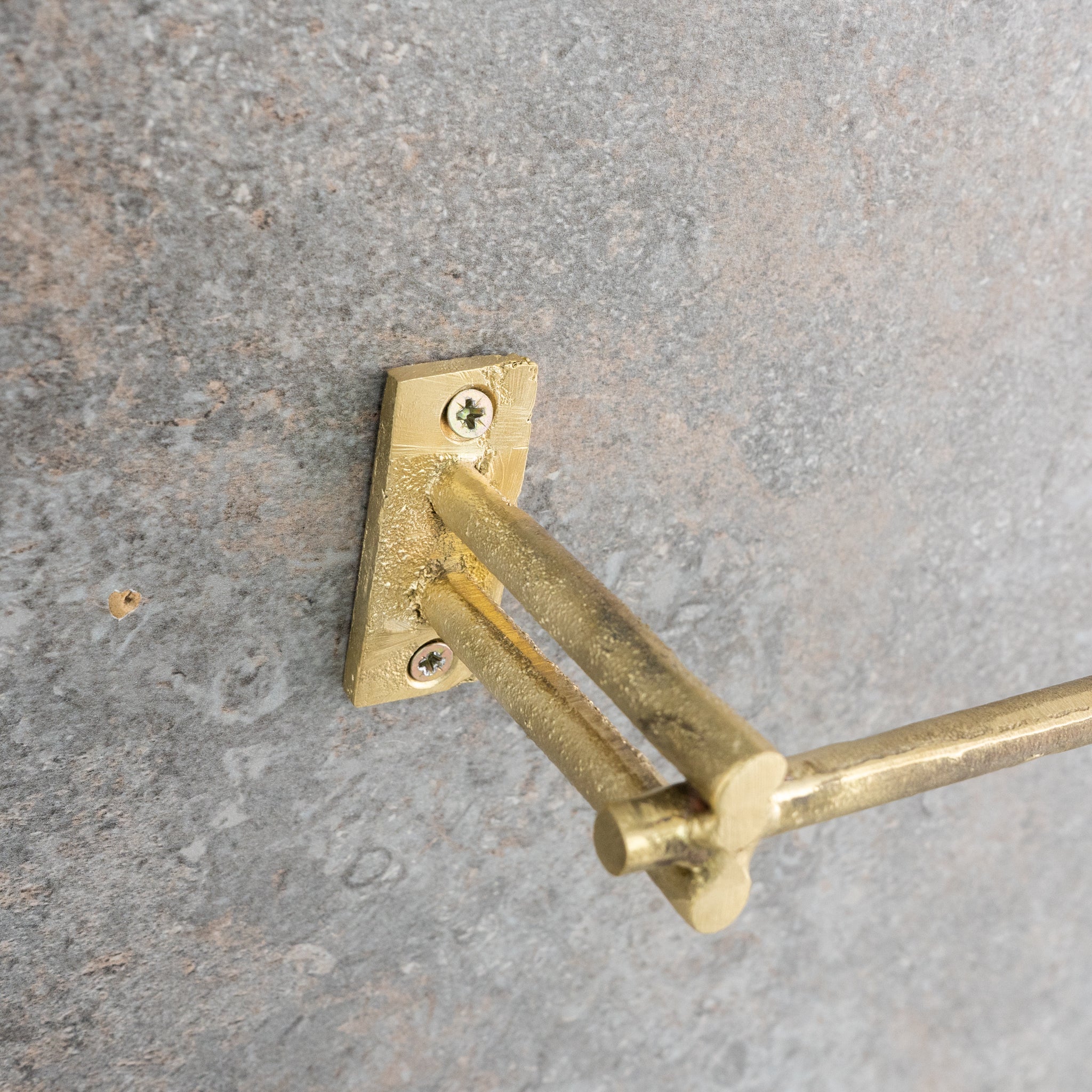 Unfinished Brass Towel Bar Holder | Bathroom Towel Hanger alternate view 3