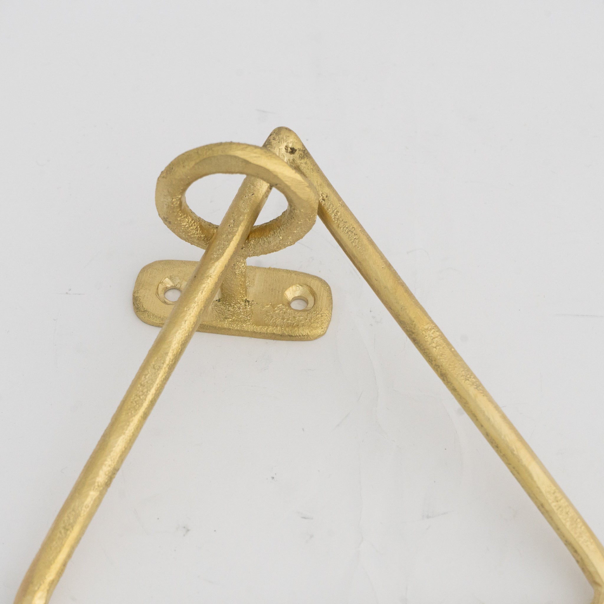 Unfinished Solid Brass Towel Ring, Sand Casted alternate view 2