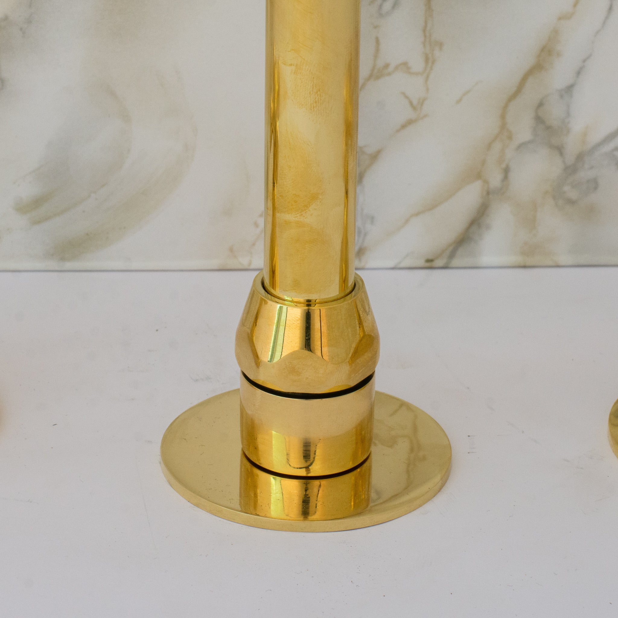 Unlacquered Brass 3-Hole Kitchen Faucet | Kitchen Sink Faucet Swivel Spout alternate view 4