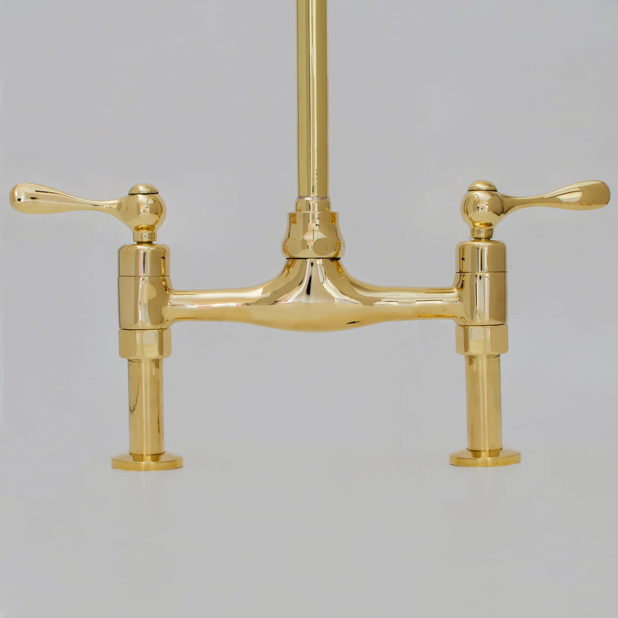 Unlacquered Brass Bridge Faucet 8" Widespread Kitchen Faucet alternate view 11