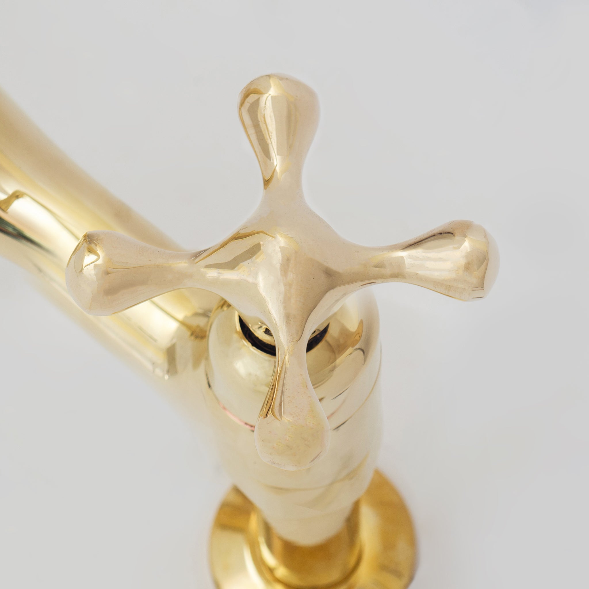 Unlacquered Brass Bridge Faucet 8" Widespread Kitchen Faucet alternate view 16