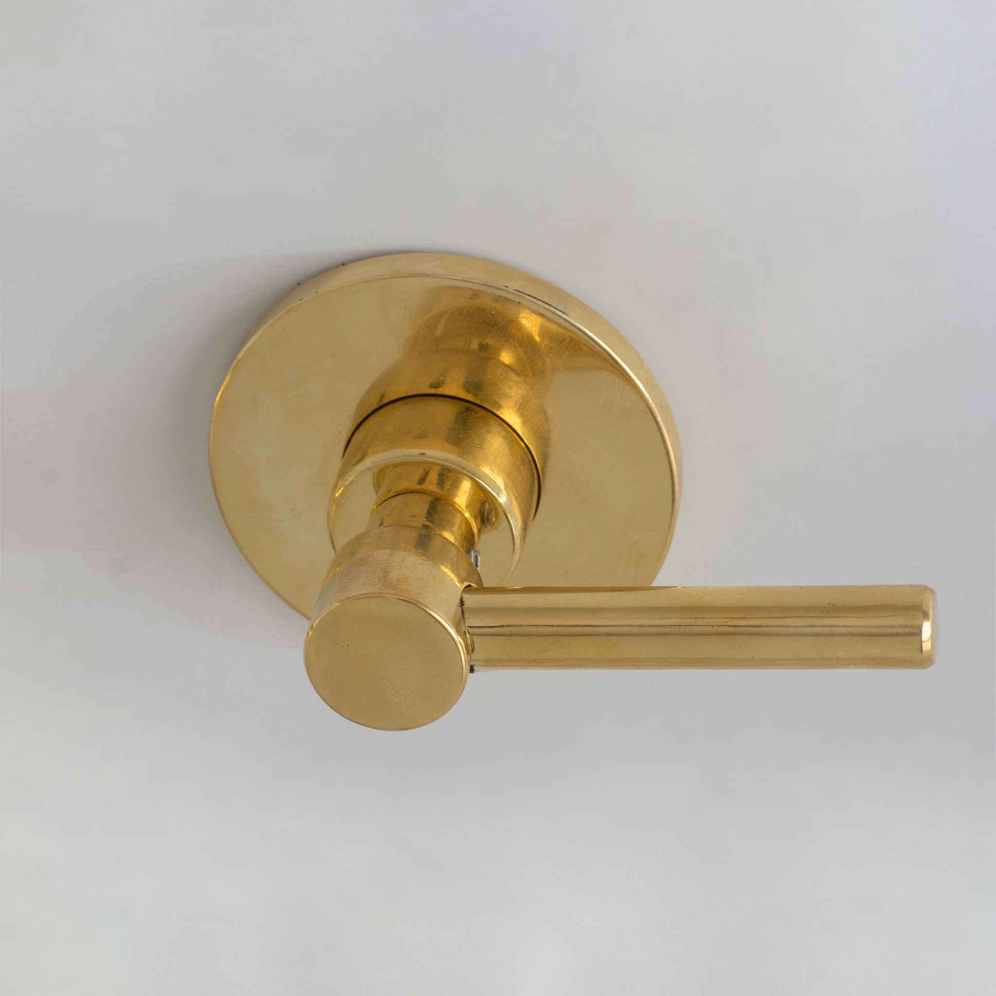 Unlacquered Brass Built-in Faucet, Mini Wall Mount Sink Faucet, 3-hole Basin Mixer Tap With Lever Handles alternate view 4