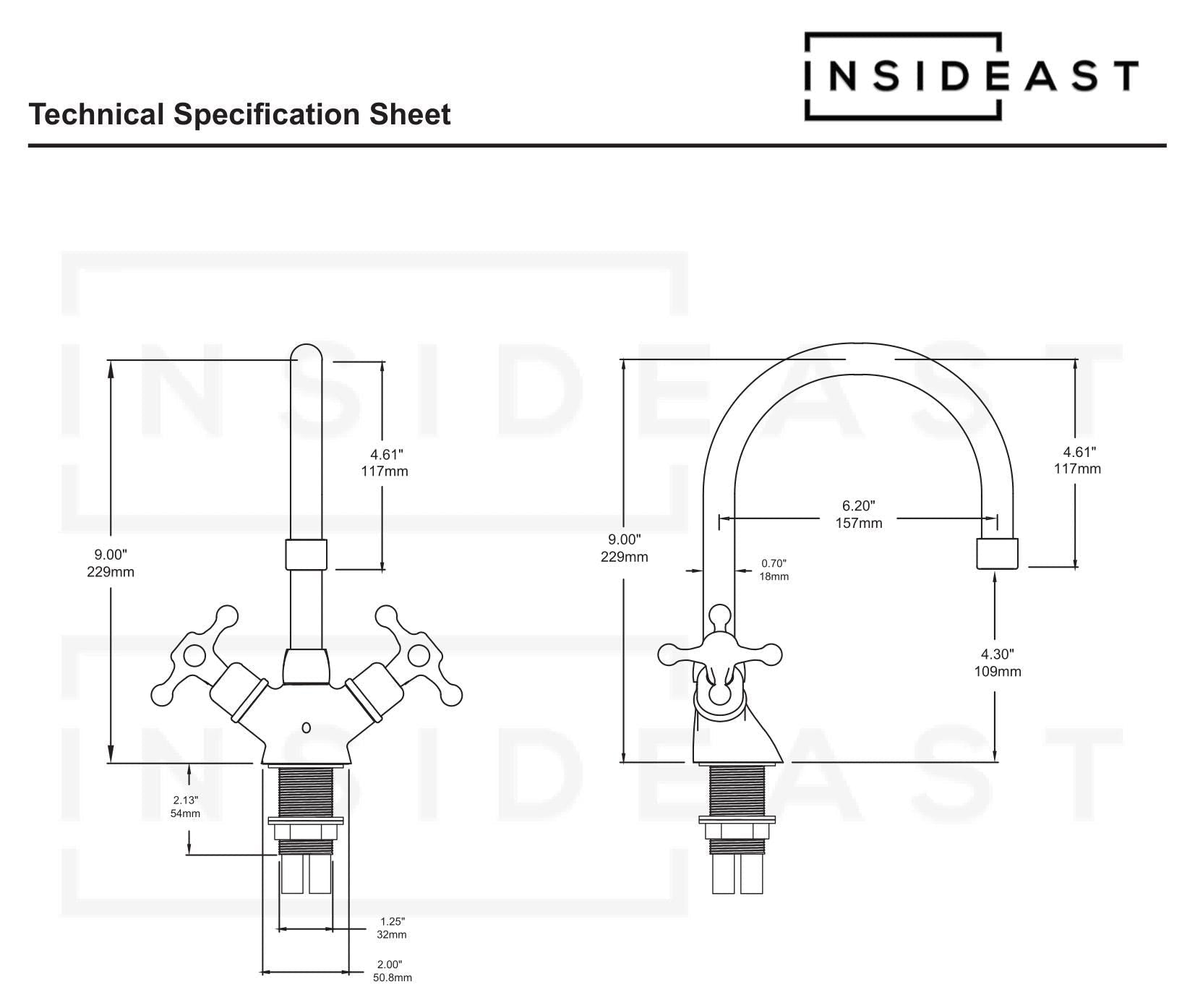 Unlacquered Brass Compact Faucet | Single Hole Bathroom Sink Faucet alternate view 13