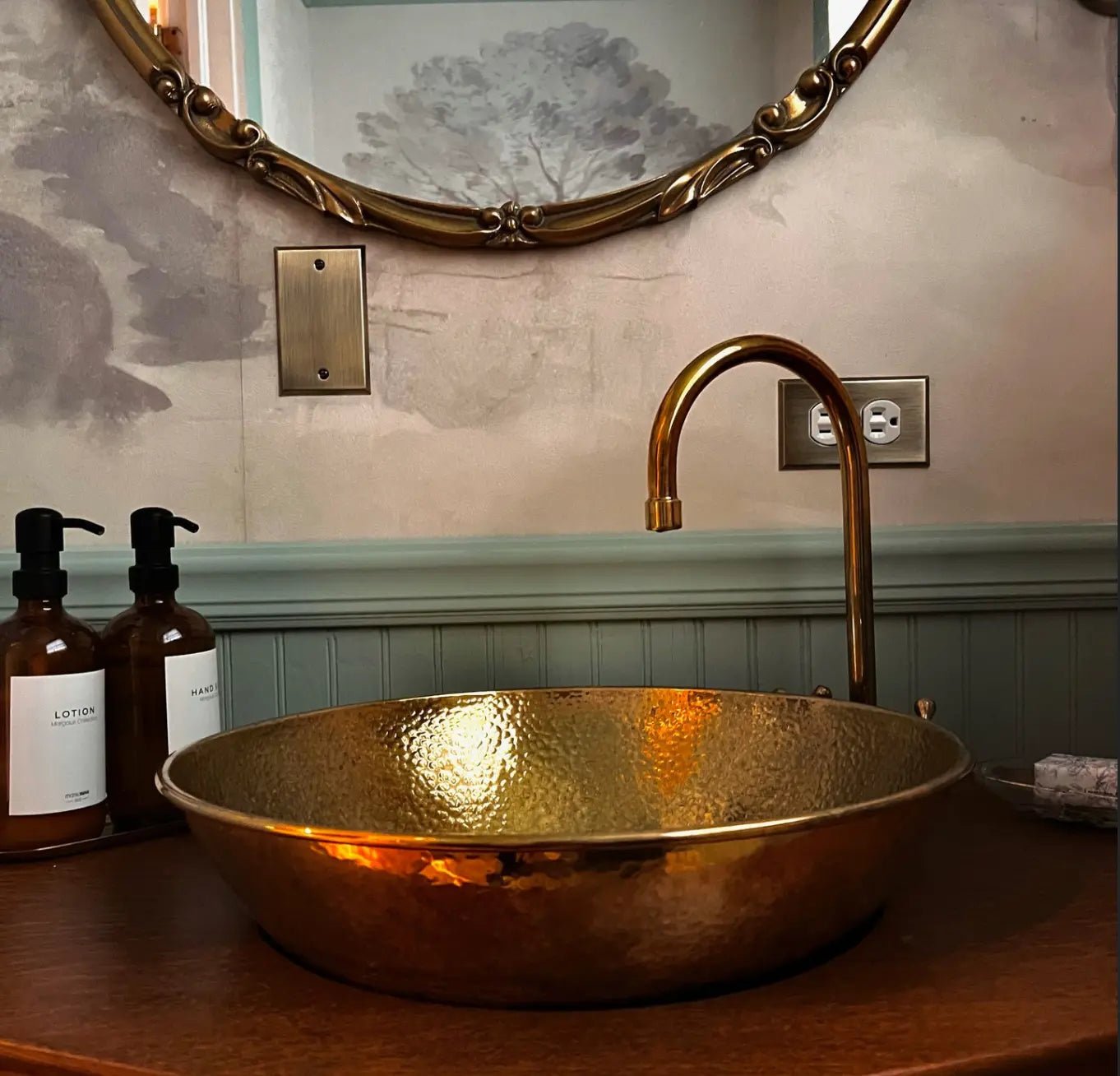 Unlacquered Brass Compact Faucet | Single Hole Bathroom Sink Faucet alternate view 4