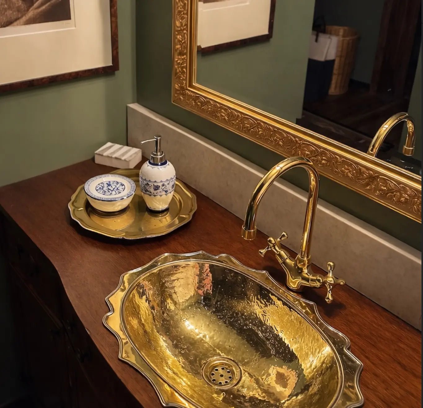 Unlacquered Brass Compact Faucet | Single Hole Bathroom Sink Faucet alternate view 3