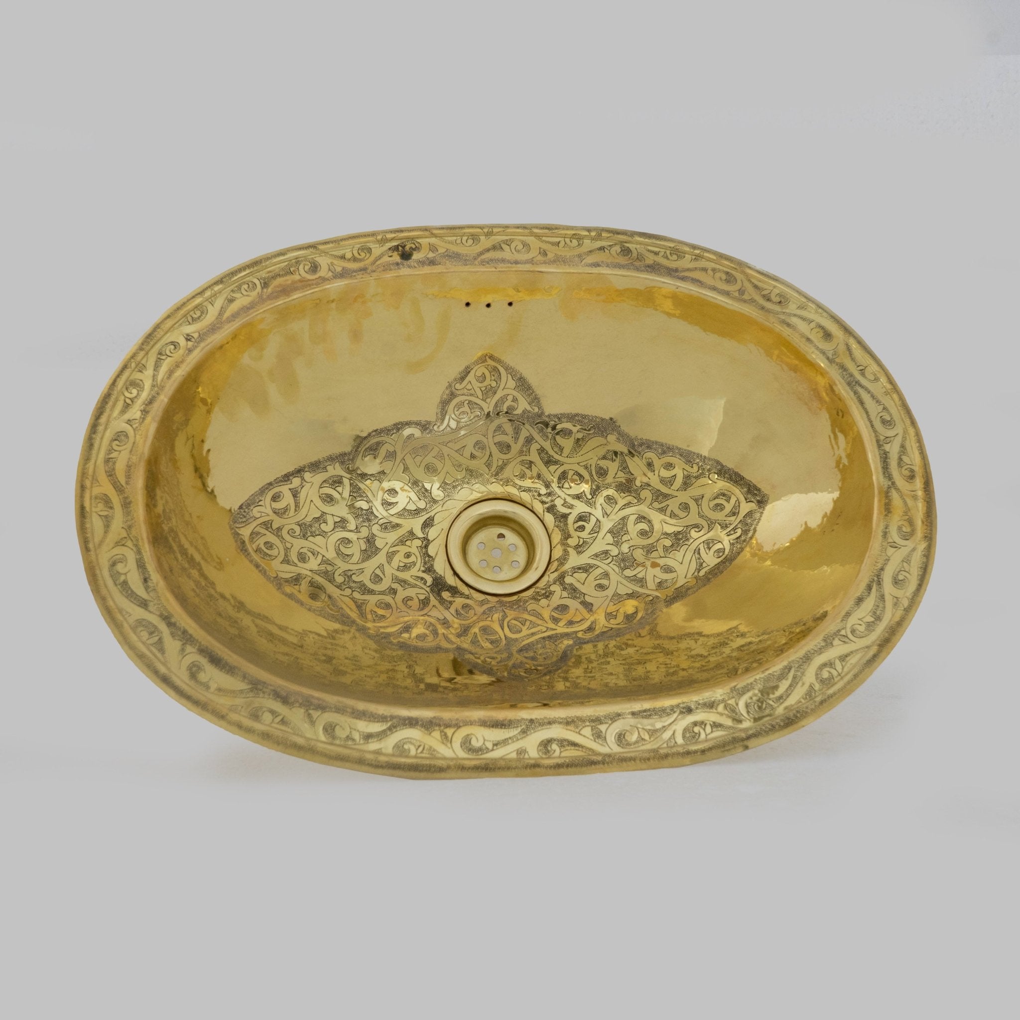 Unlacquered Brass Drop-in Sink | Bathroom Oval Sink alternate view 2