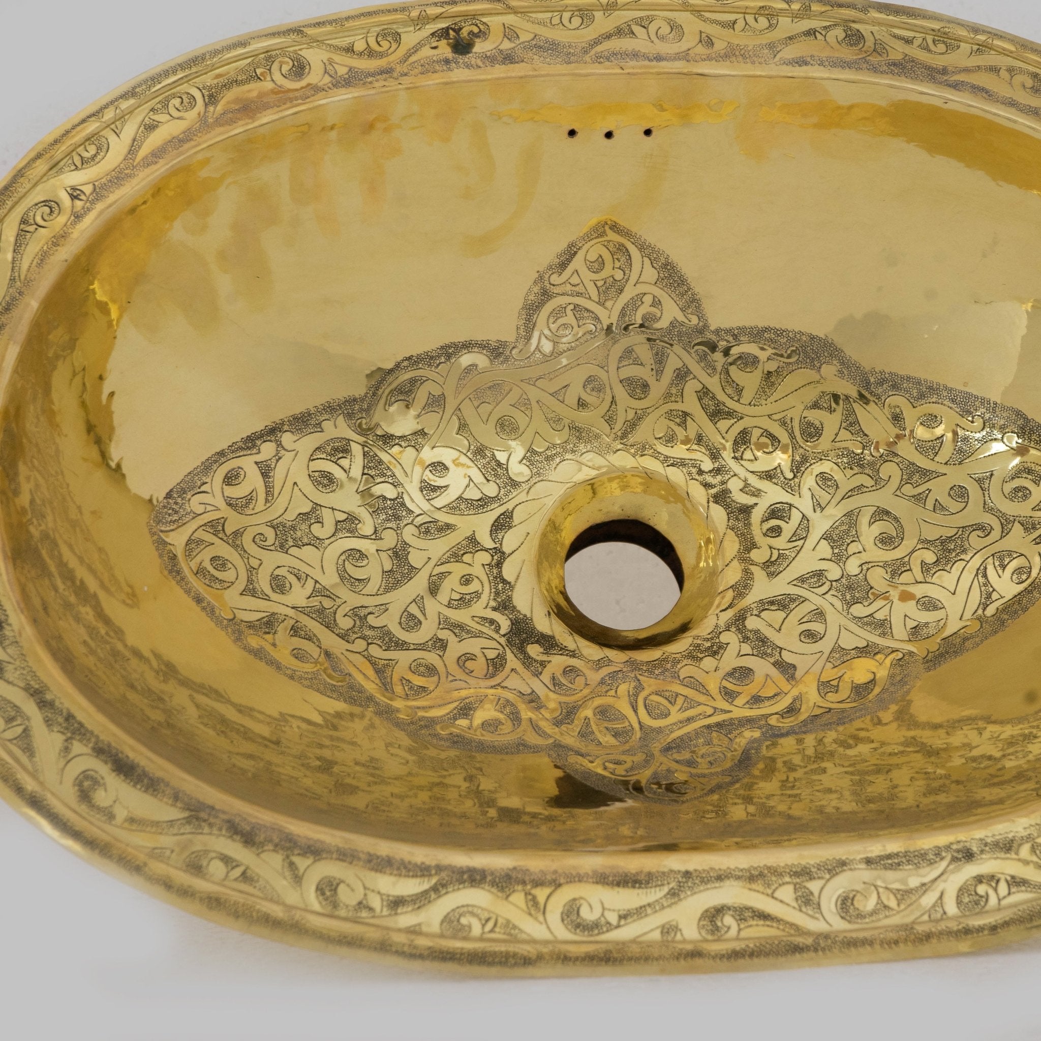 Unlacquered Brass Drop-in Sink | Bathroom Oval Sink alternate view 3