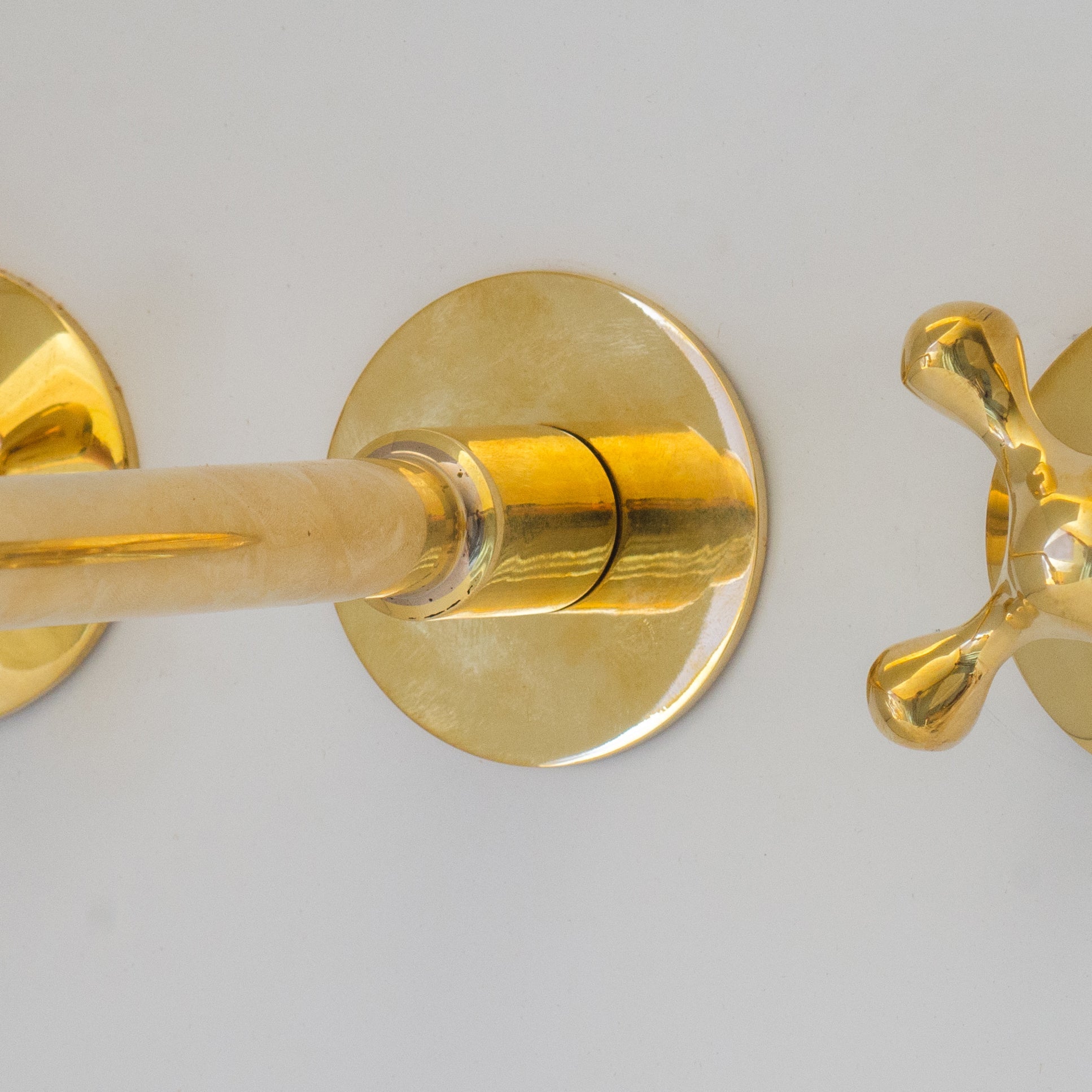 Unlacquered Brass Faucet, Wall Mount Bathroom Sink Faucet alternate view 5