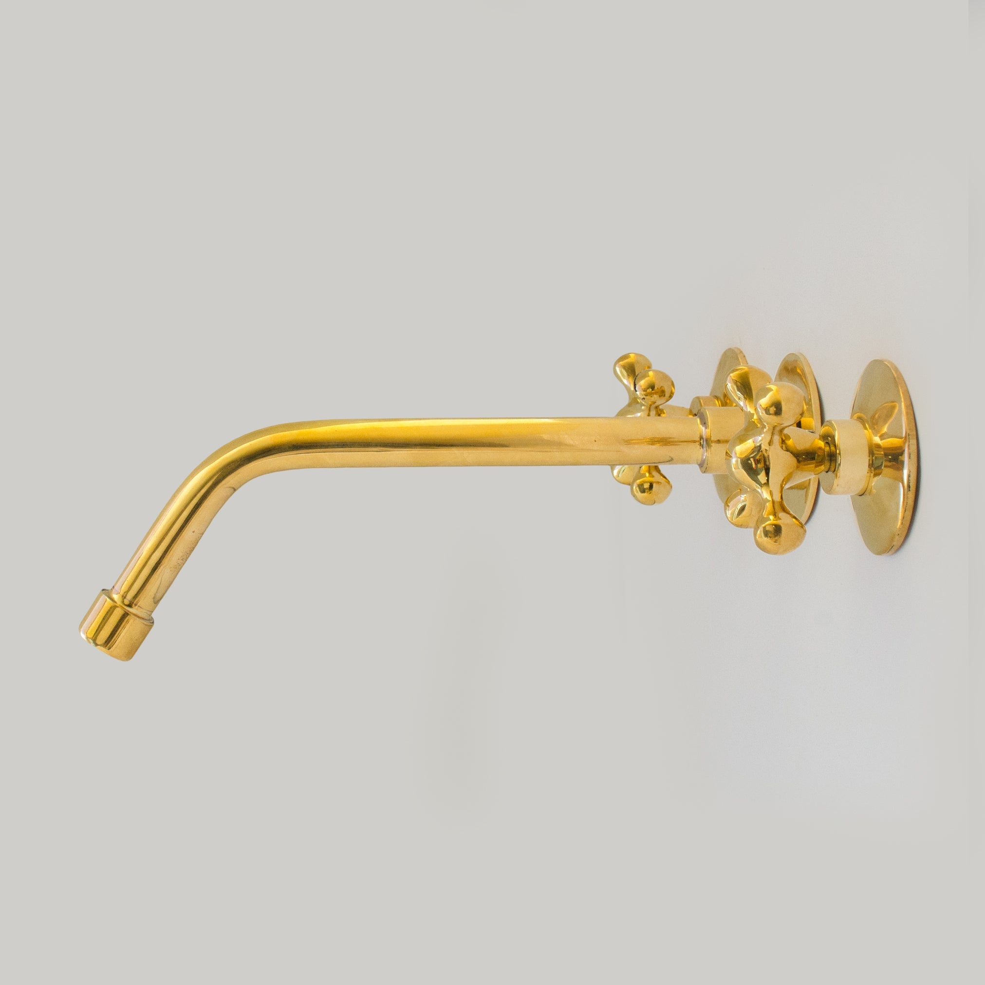 Unlacquered Brass Faucet, Wall Mount Bathroom Sink Faucet alternate view 3