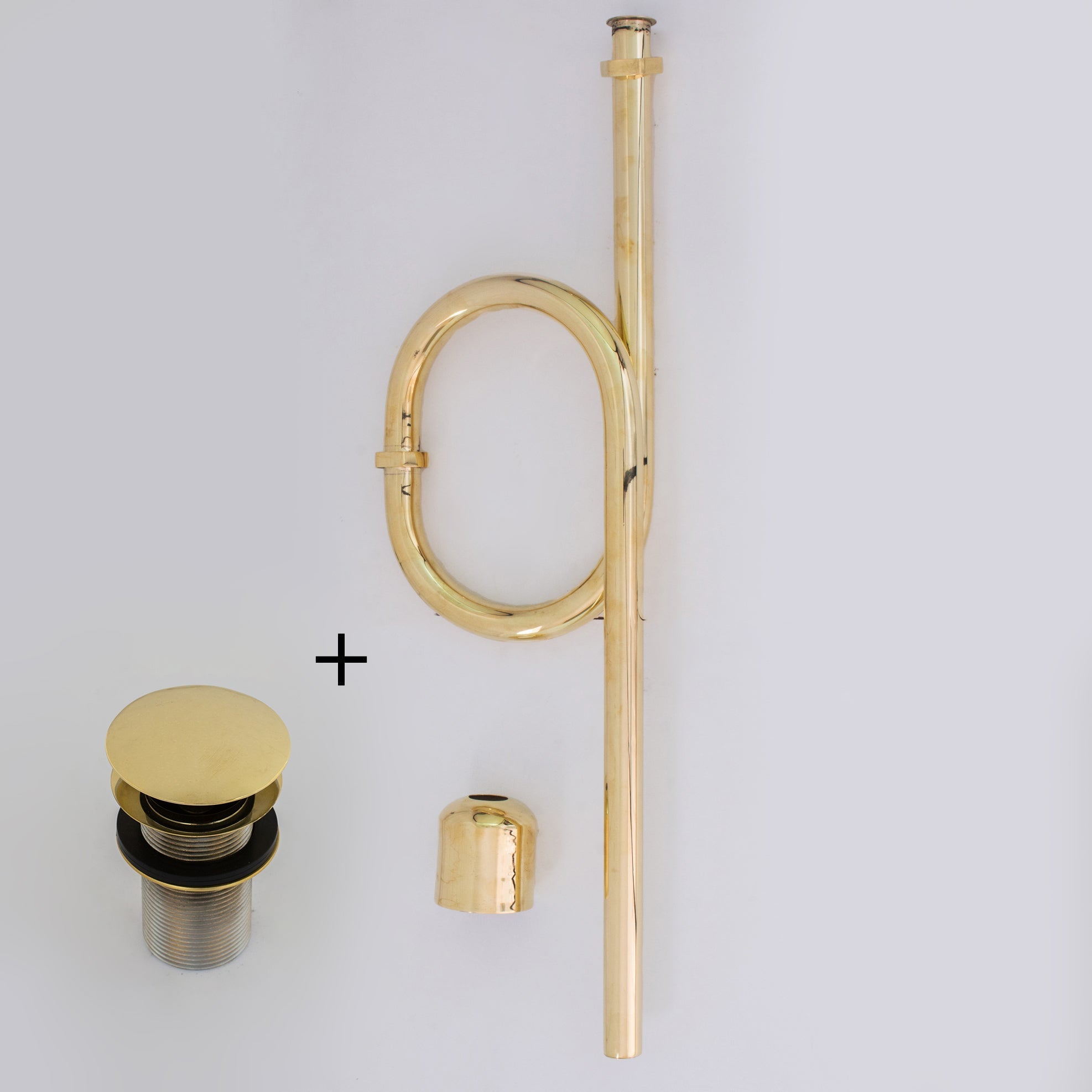 Unlacquered Brass Floor-Mounted S-Trap | Exposed Plumbing Kit alternate view 7