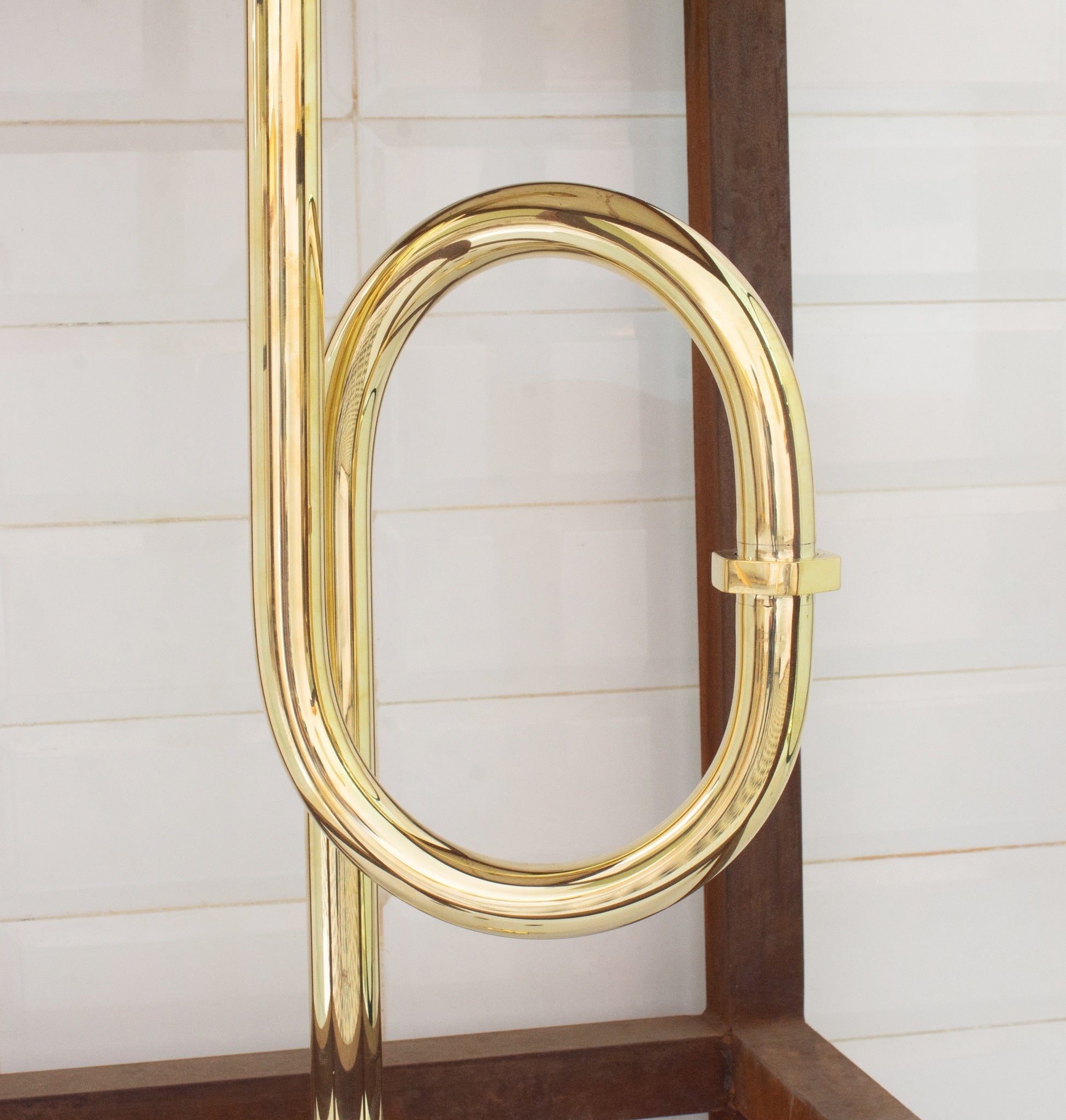 Unlacquered Brass Floor-Mounted S-Trap | Exposed Plumbing Kit alternate view 2