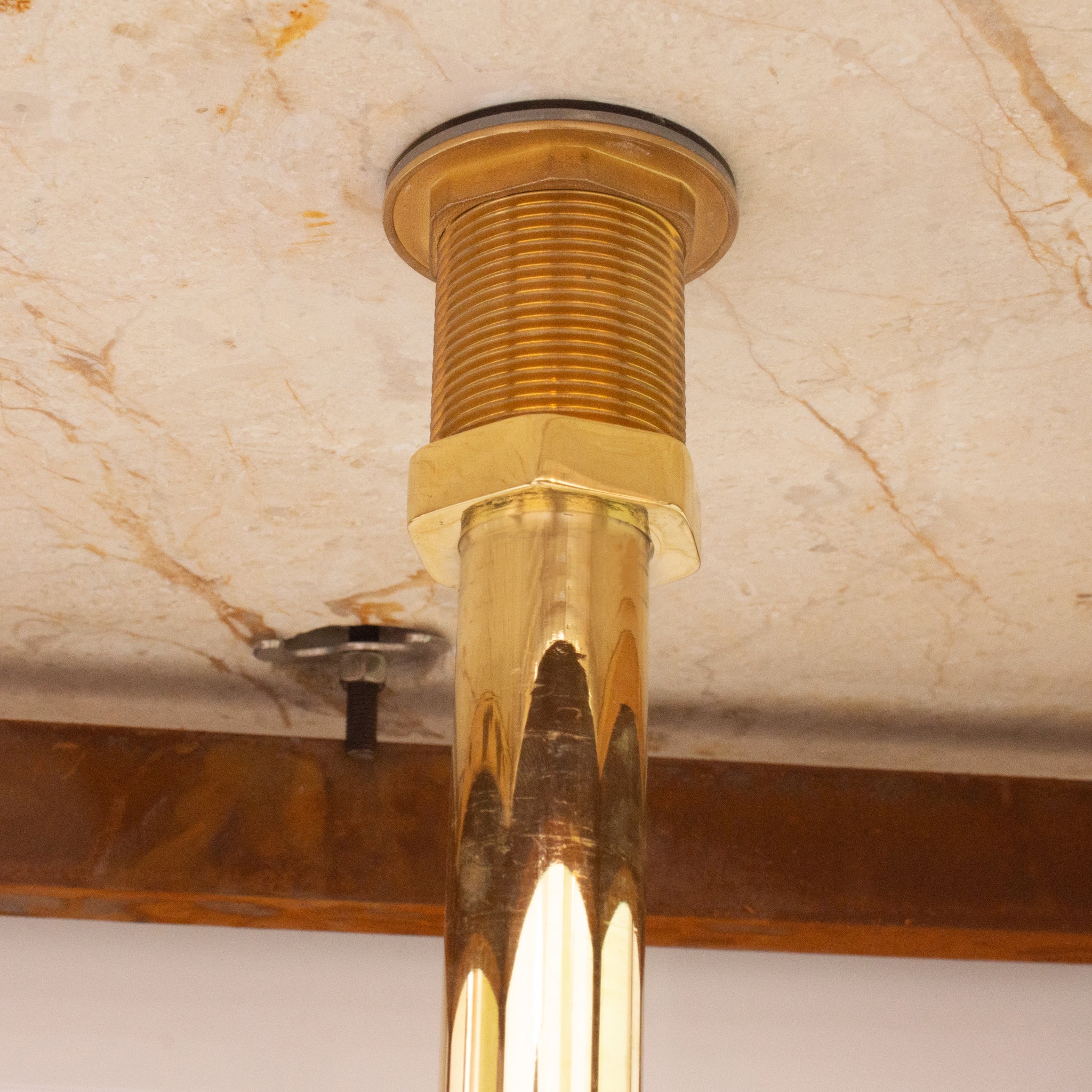 Unlacquered Brass Floor-Mounted S-Trap | Exposed Plumbing Kit alternate view 4