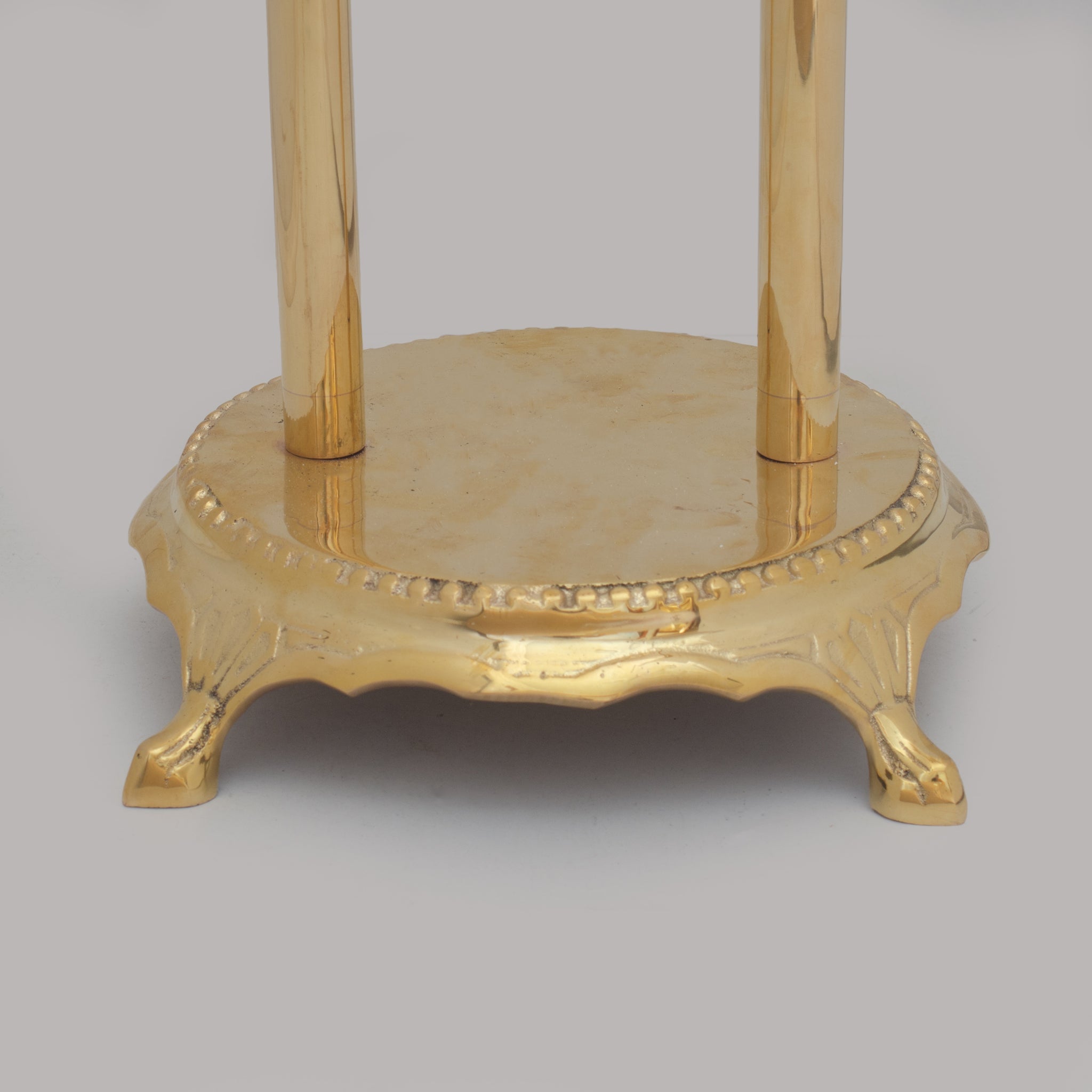 Unlacquered Brass Freestanding Tub Filler, Solid Brass Tub Faucet With Handheld, Floor Mount Bathtub Faucet alternate view 3