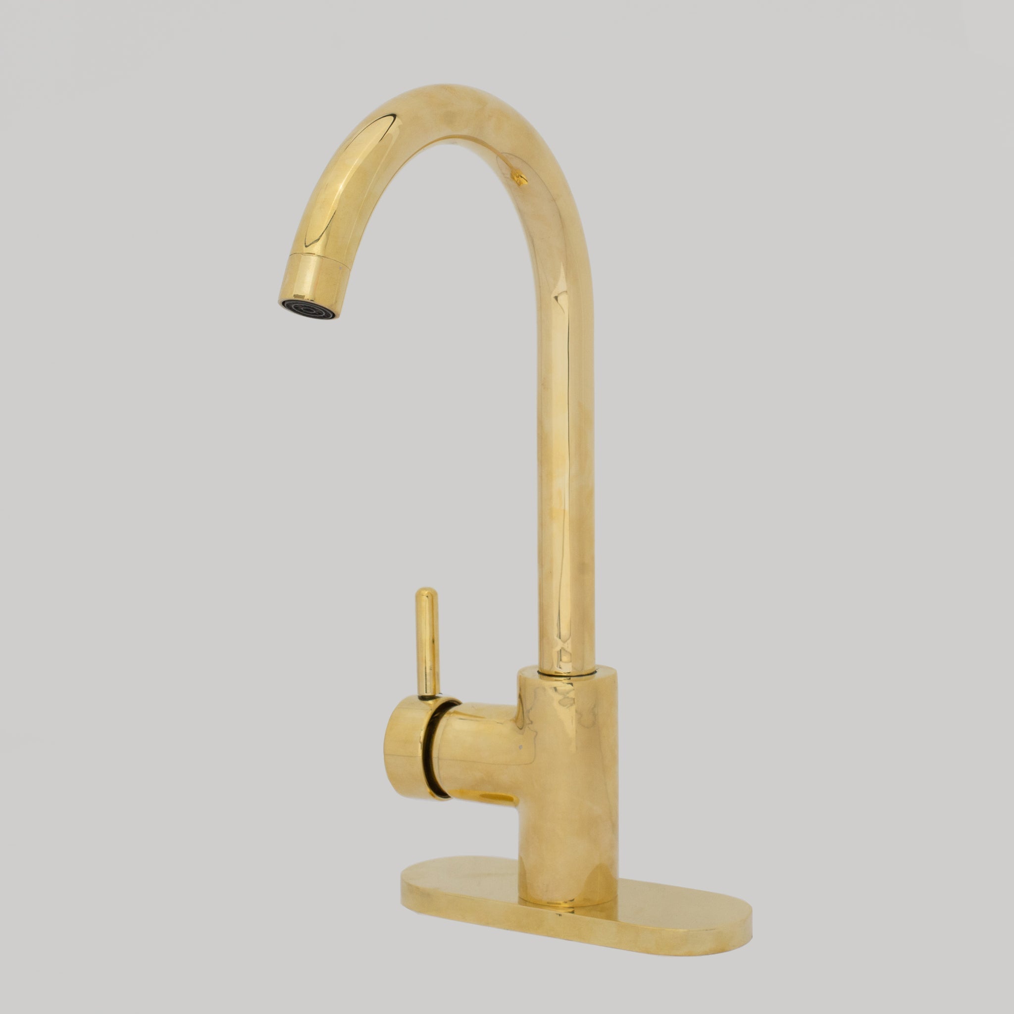 Unlacquered Brass Kitchen Faucet, Island Faucet, Antique Brass Sink Mixer Tap alternate view 2