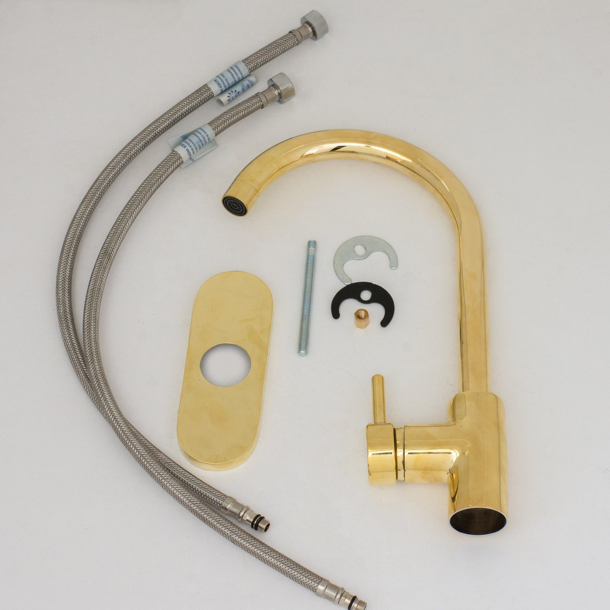 Unlacquered Brass Kitchen Faucet, Island Faucet, Antique Brass Sink Mixer Tap alternate view 11