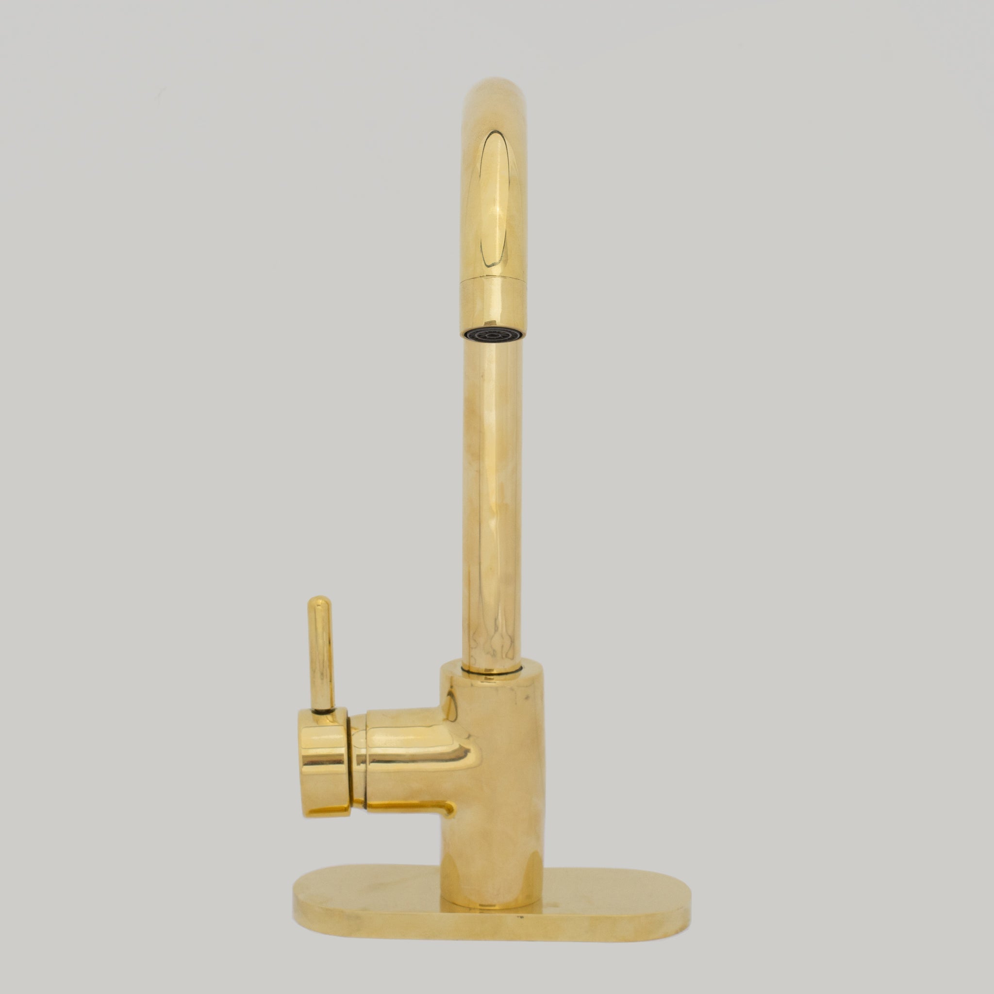 Unlacquered Brass Kitchen Faucet, Island Faucet, Antique Brass Sink Mixer Tap alternate view 5