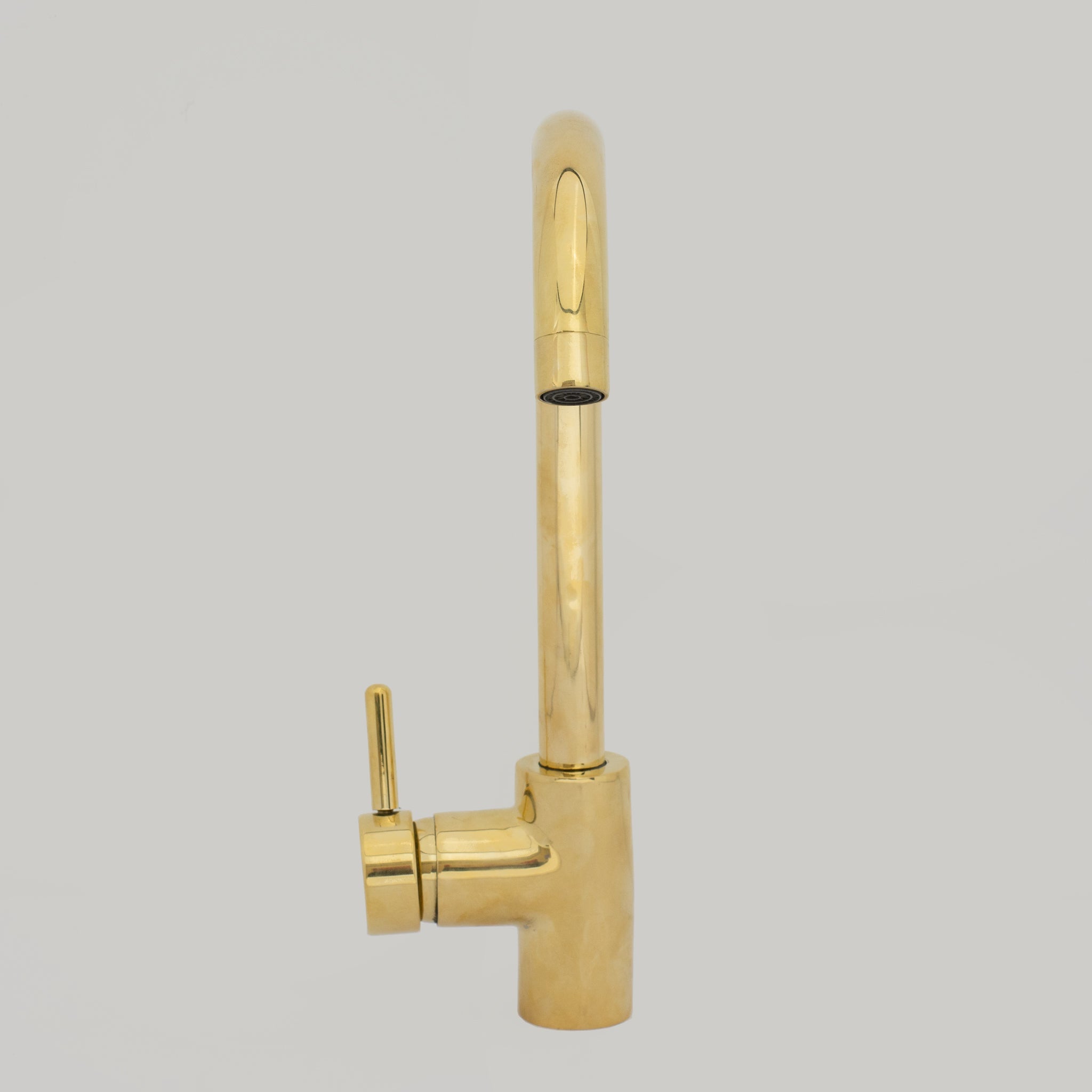 Unlacquered Brass Kitchen Faucet, Island Faucet, Antique Brass Sink Mixer Tap alternate view 4