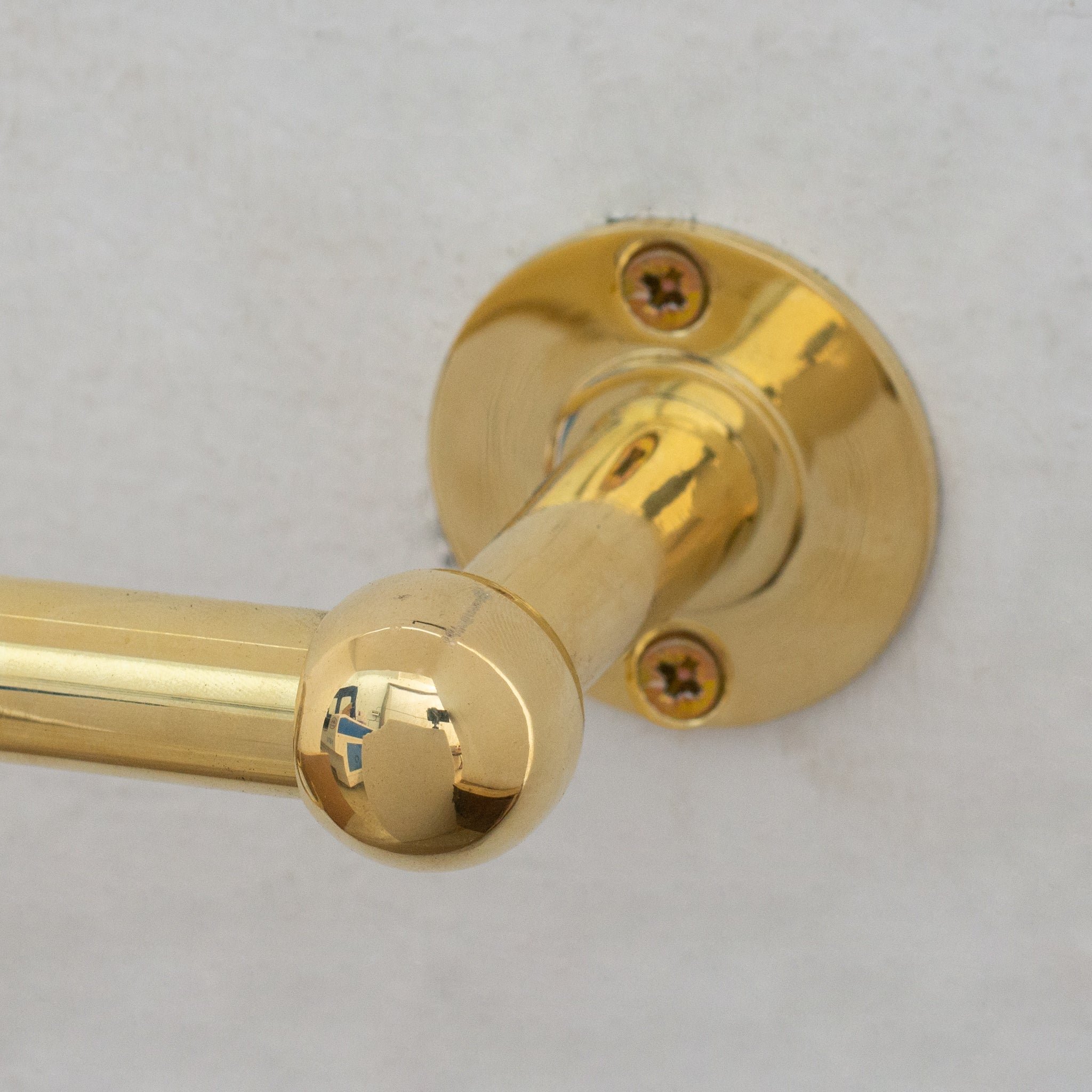 Unlacquered Brass Kitchen Rods, Pot Rail With S Hooks, Pan Rack organizer, Wall Mounted Brass Kitchen Rod with Hooks alternate view 7