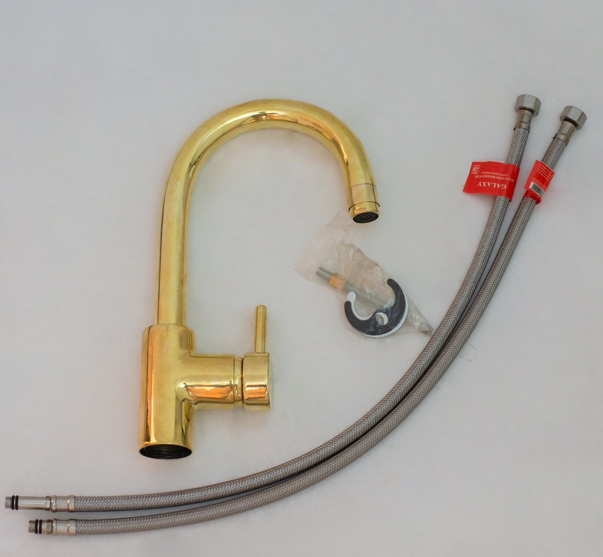 Unlacquered Brass Mixer Faucet, Single Hole Faucet Lever Handle Tap, Compact Faucet For Bathroom, Brass Short Faucet alternate view 8