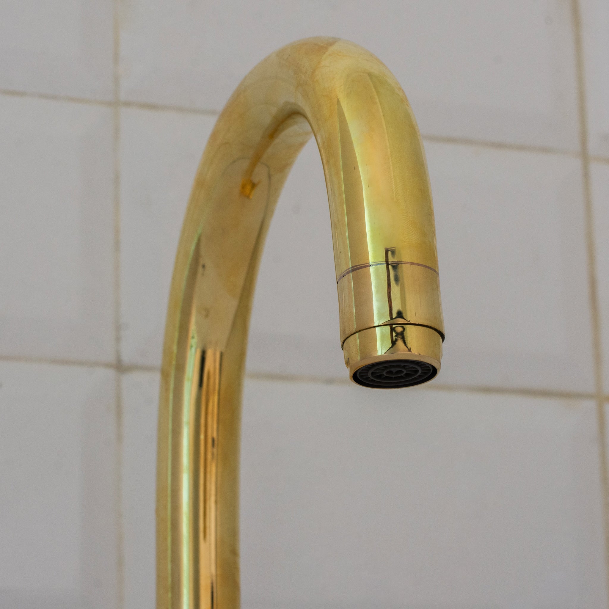 Unlacquered Brass Mixer Faucet, Single Hole Faucet Lever Handle Tap, Compact Faucet For Bathroom, Brass Short Faucet alternate view 5