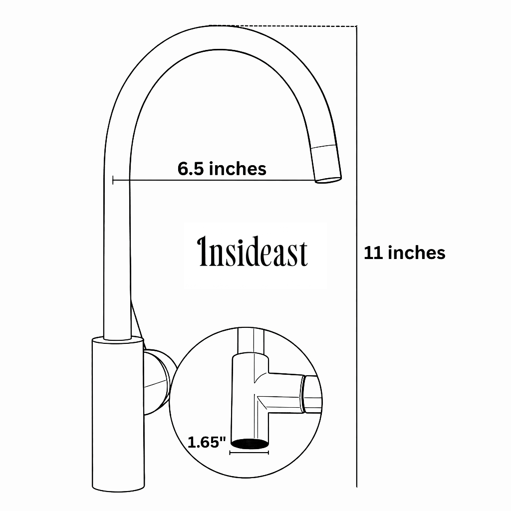 Unlacquered Brass Mixer Faucet, Single Hole Faucet Lever Handle Tap, Compact Faucet For Bathroom, Brass Short Faucet alternate view 9