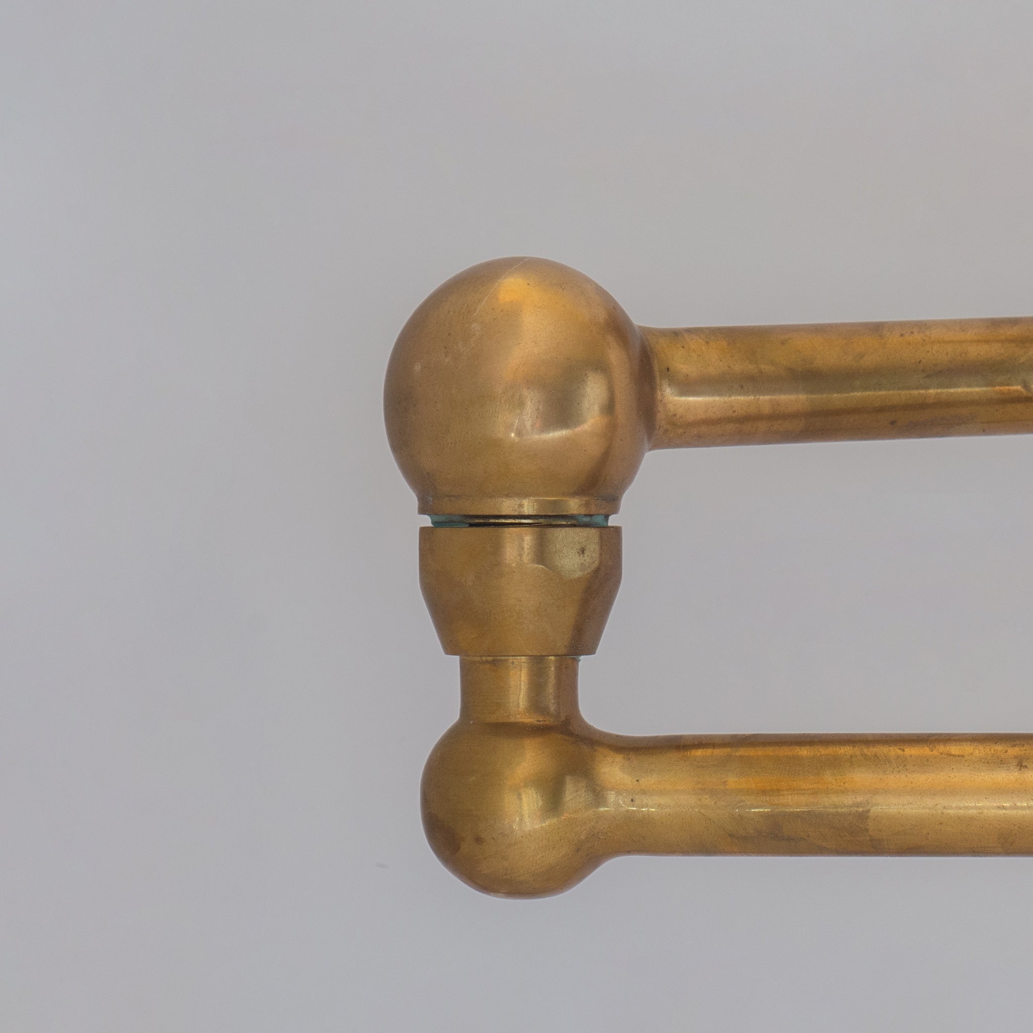 Unlacquered Brass Pot Filler | Aged Brass Stove Faucet alternate view 6