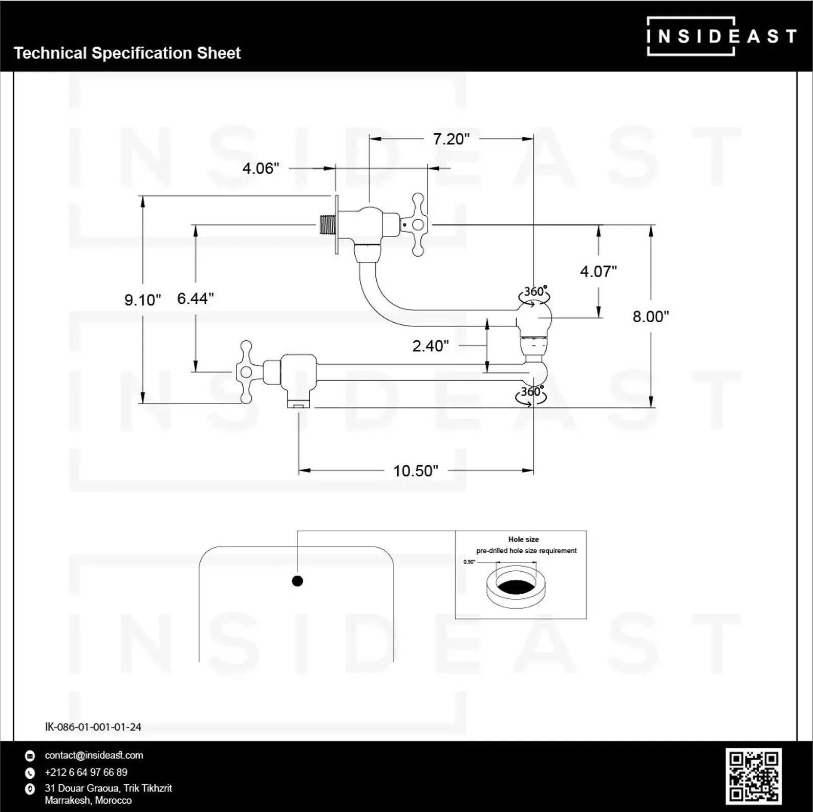 Unlacquered Brass Pot Filler | Aged Brass Stove Faucet alternate view 8