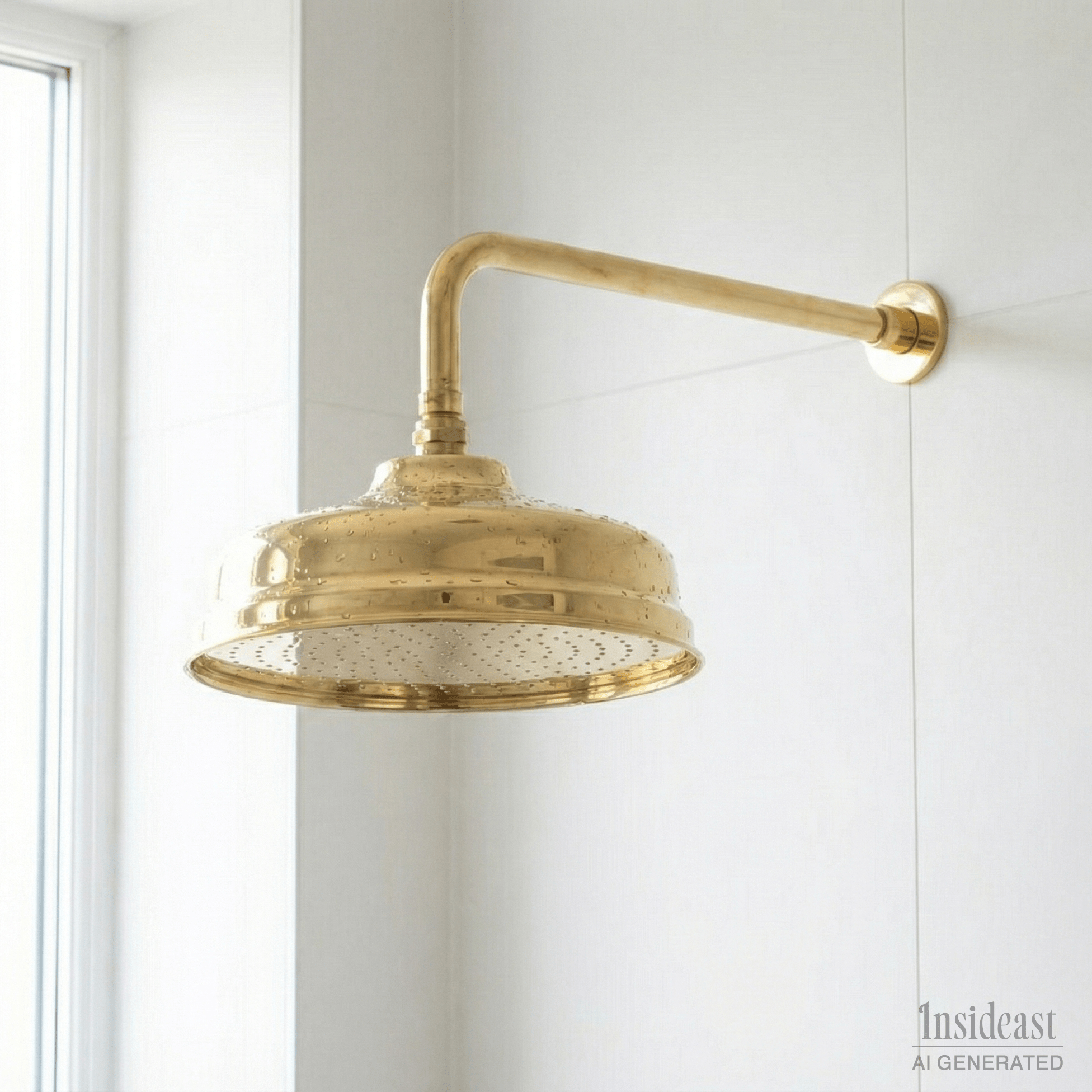 Unlacquered Brass Rain Shower Head | 12" Round