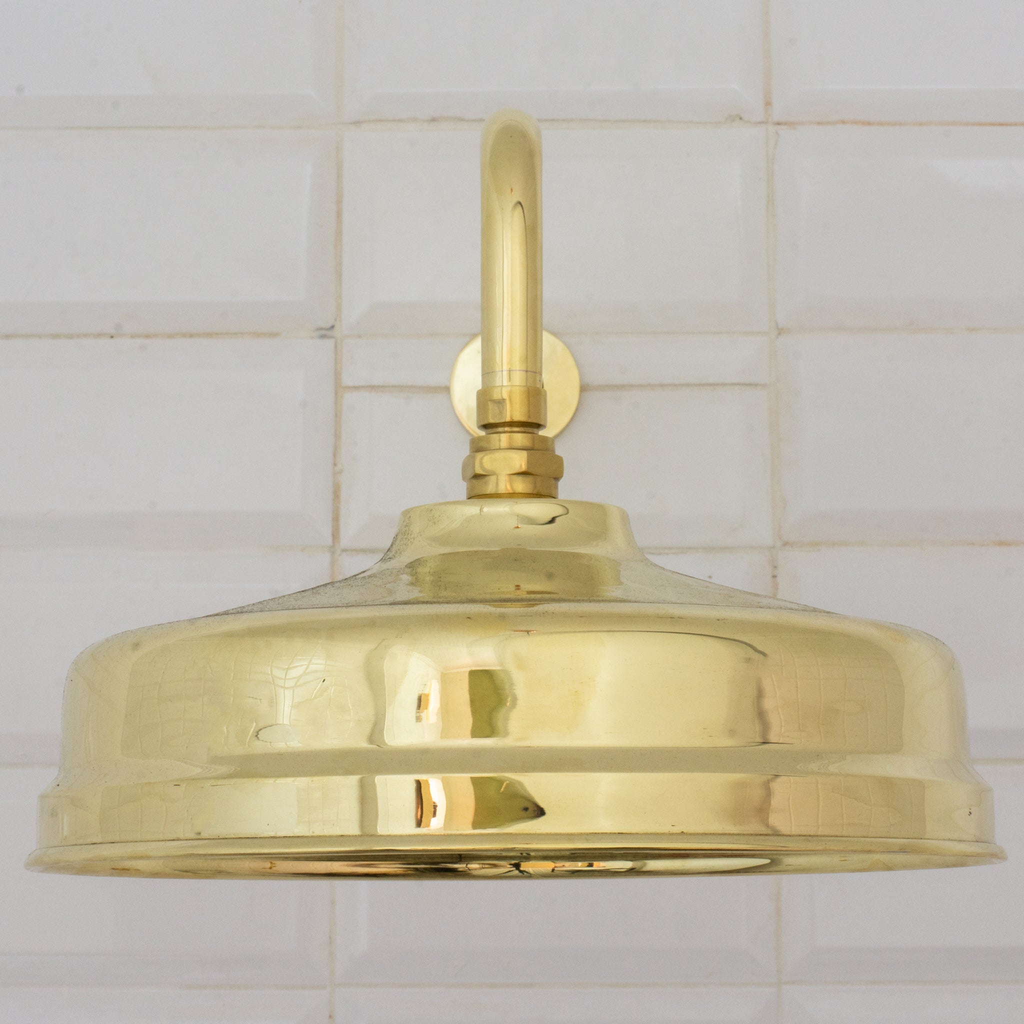 Unlacquered Brass Rain Shower Head | 12" Round alternate view 4