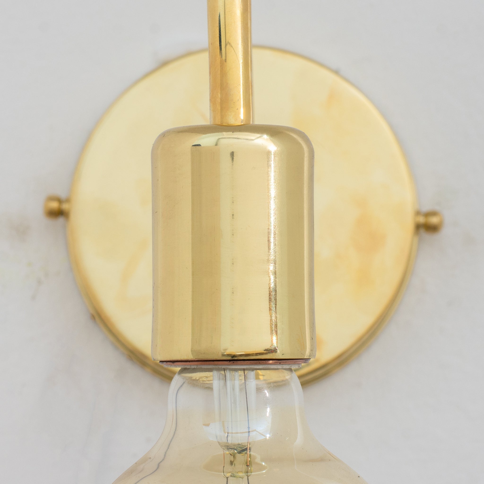 Unlacquered Brass Sconce, Wall Mount Lamp, Sconce Lighting Fixture alternate view 5
