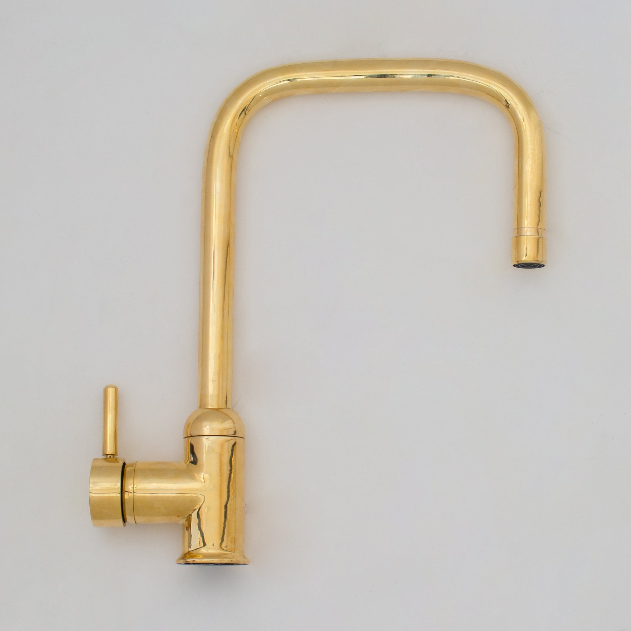 Unlacquered Brass Single Hole Kitchen Mixer Tap, Brass Single Handle Island Faucet alternate view 3