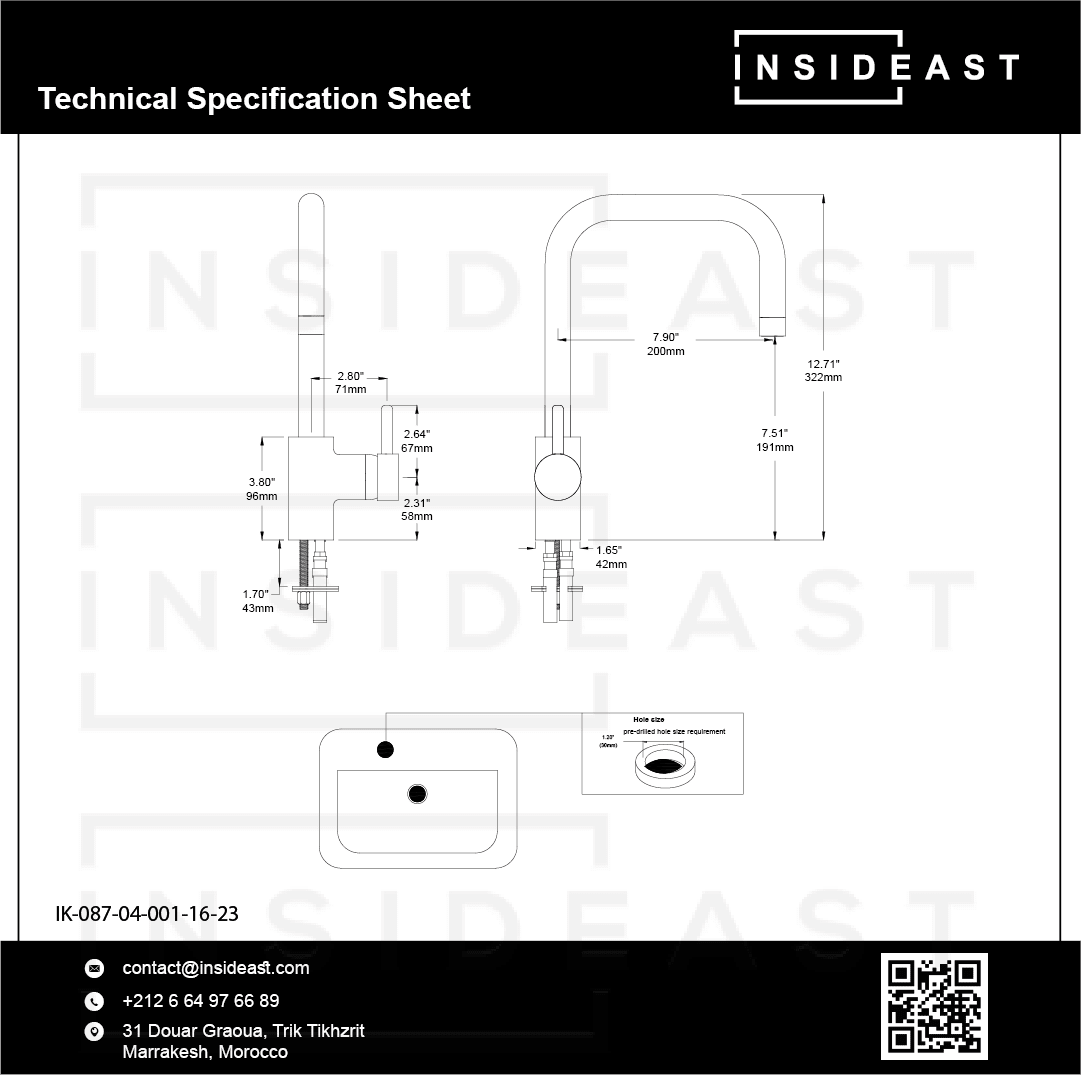 Unlacquered Brass Single Hole Kitchen Mixer Tap, Brass Single Handle Island Faucet alternate view 6