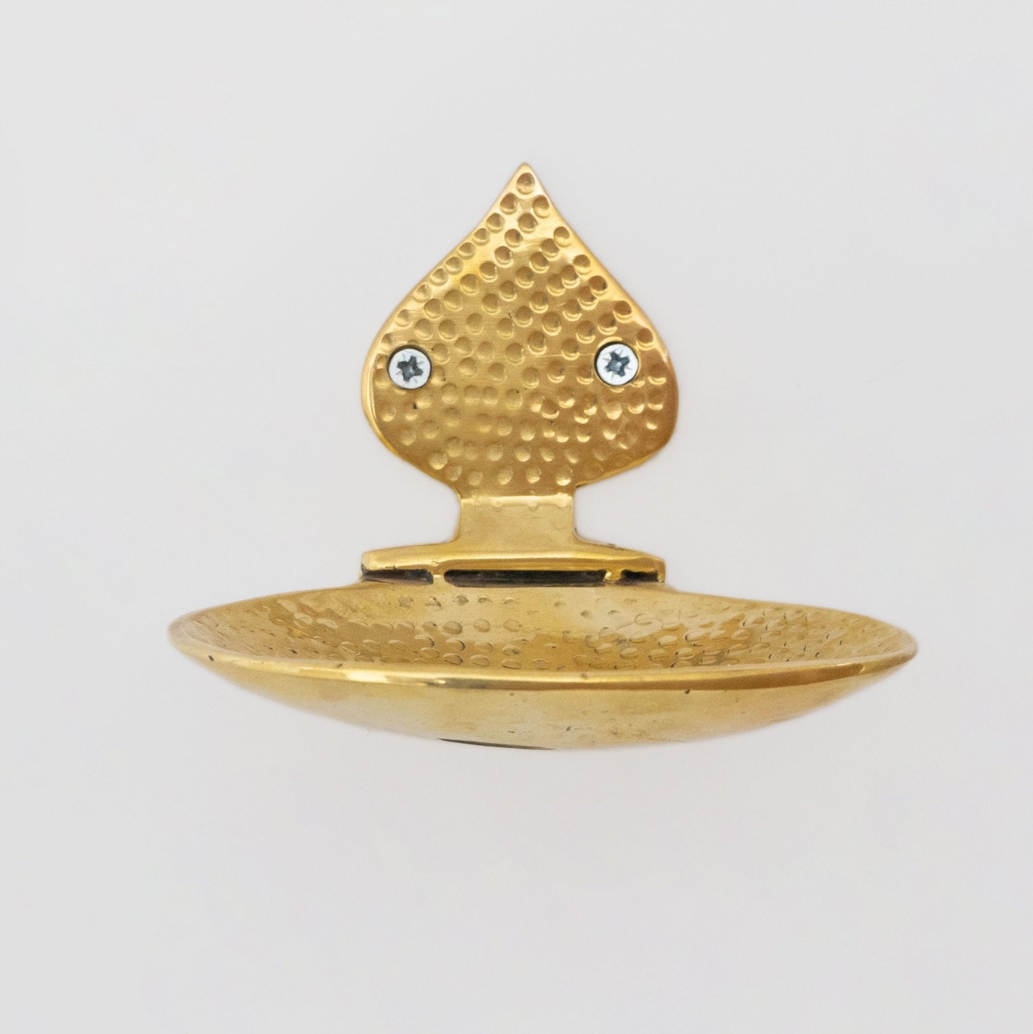 Unlacquered brass Soap Dish, Hammered Brass Soap Holder, Shower Soap Holder alternate view 3