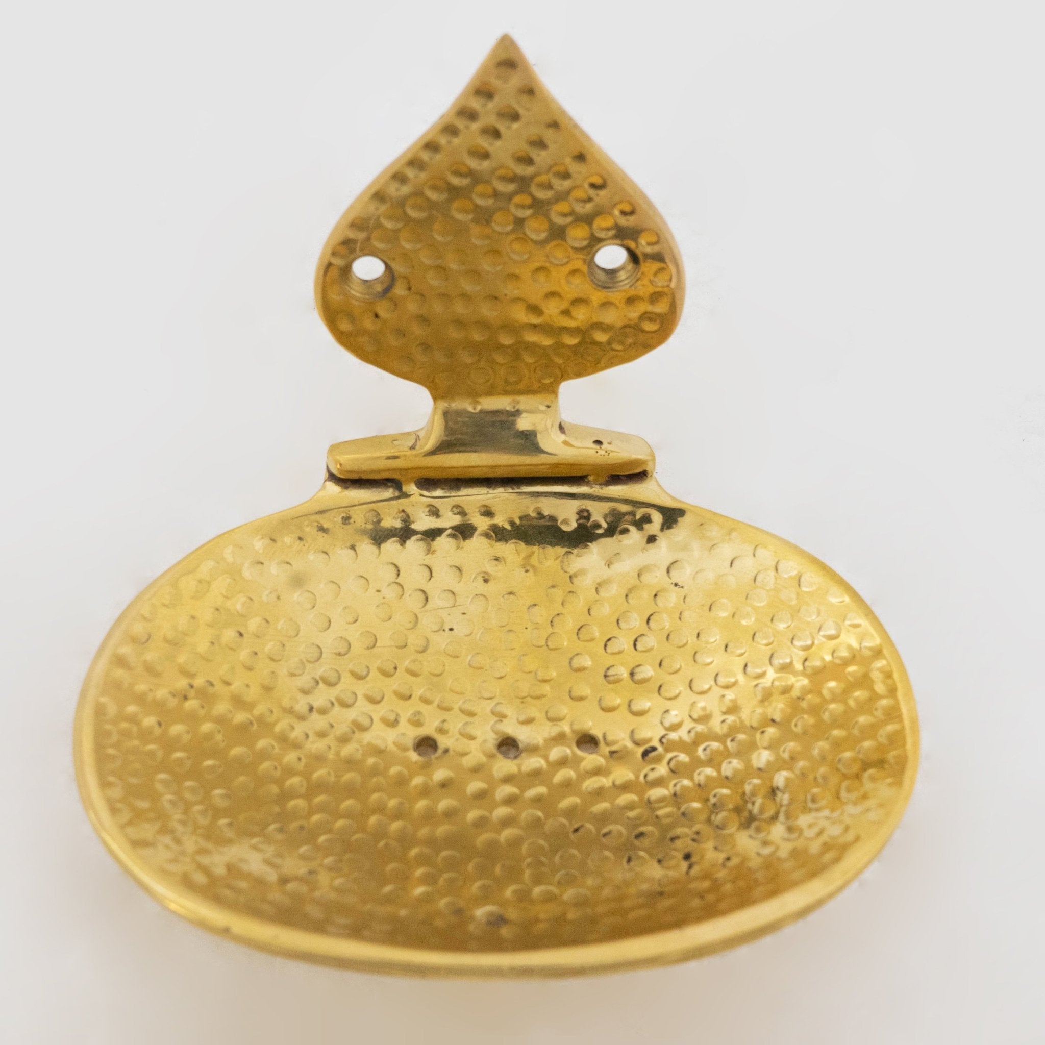 Unlacquered brass Soap Dish, Hammered Brass Soap Holder, Shower Soap Holder alternate view 2