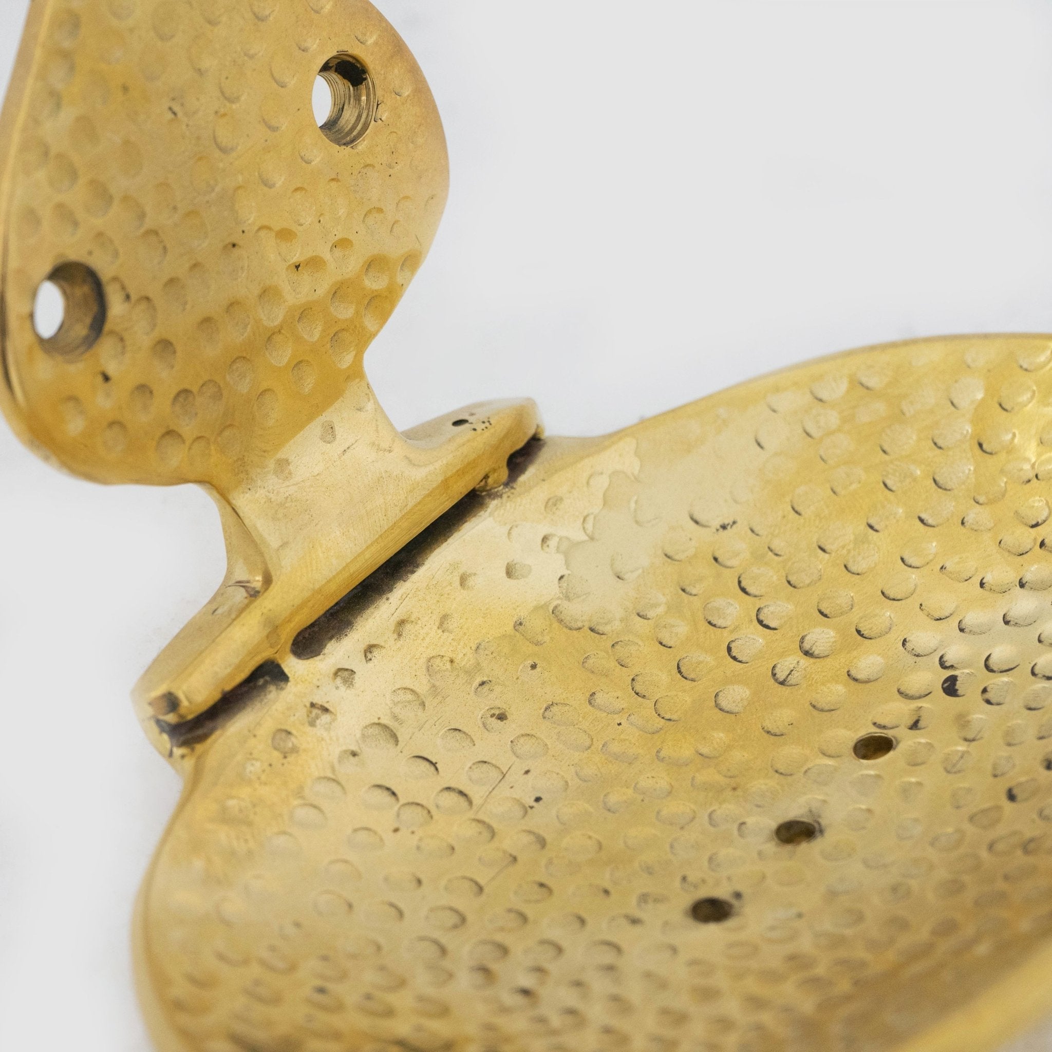 Unlacquered brass Soap Dish, Hammered Brass Soap Holder, Shower Soap Holder alternate view 4
