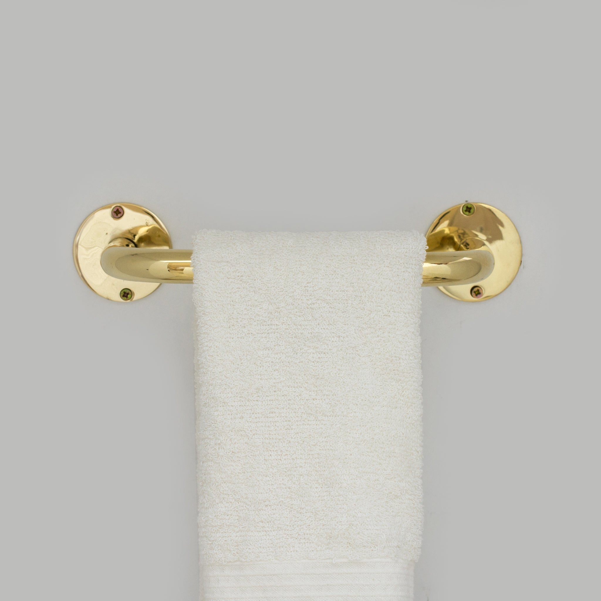 Unlacquered Brass Towel Holder, Bathroom Towel Bar, Wall Mount Towel Holder alternate view 4