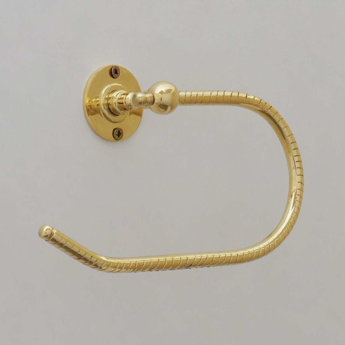 Unlacquered Brass Towel Holder, Towel Hanger, Wall Mount Towel Hook, Hand Engraved Finish alternate view 6