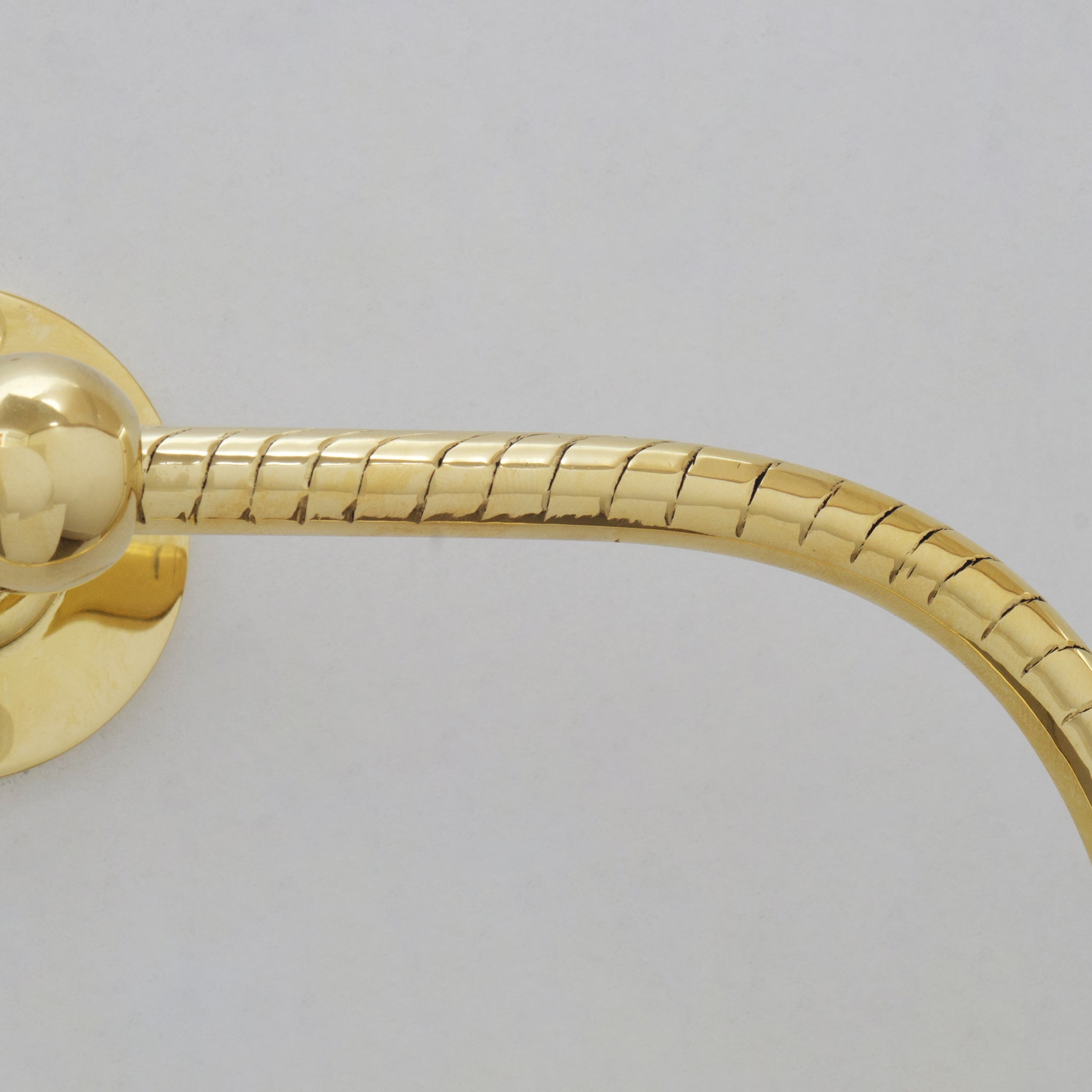 Unlacquered Brass Towel Holder, Towel Hanger, Wall Mount Towel Hook, Hand Engraved Finish alternate view 3