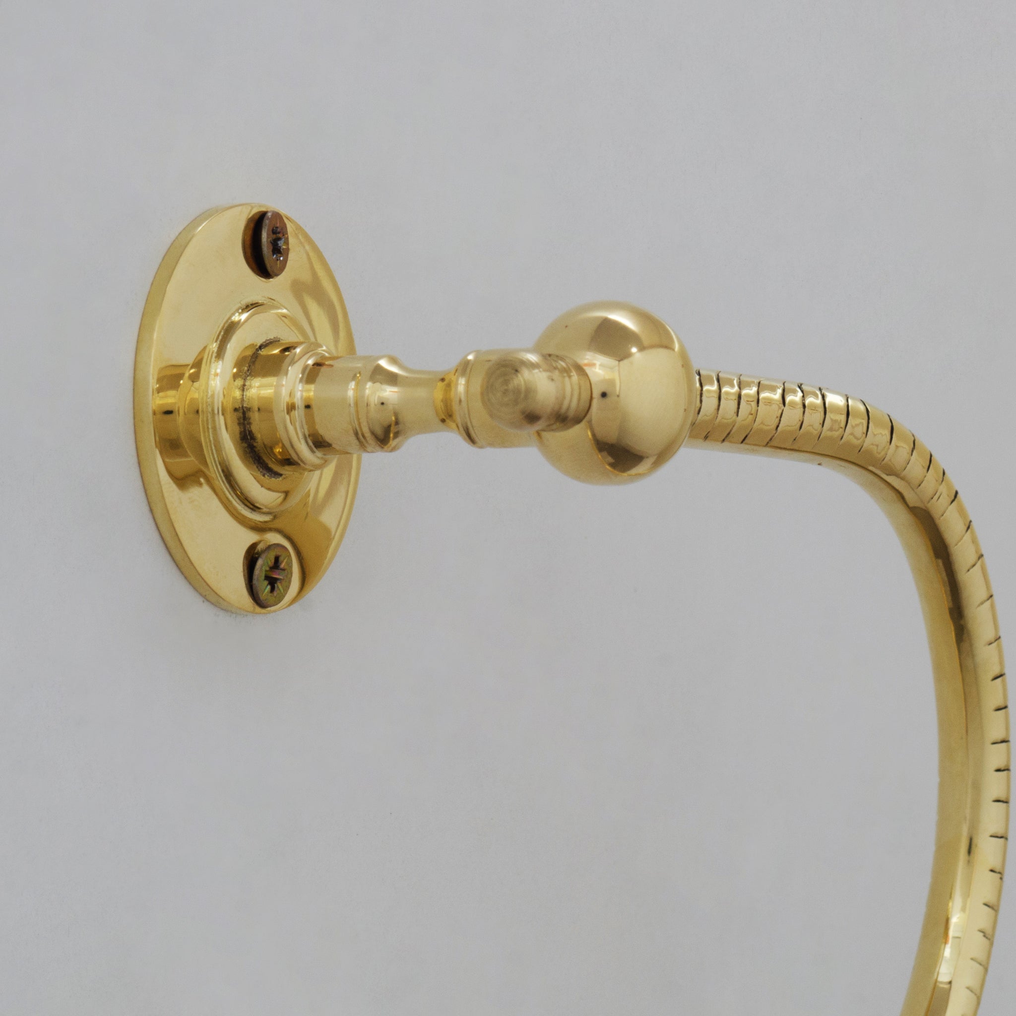 Unlacquered Brass Towel Holder, Towel Hanger, Wall Mount Towel Hook, Hand Engraved Finish alternate view 4