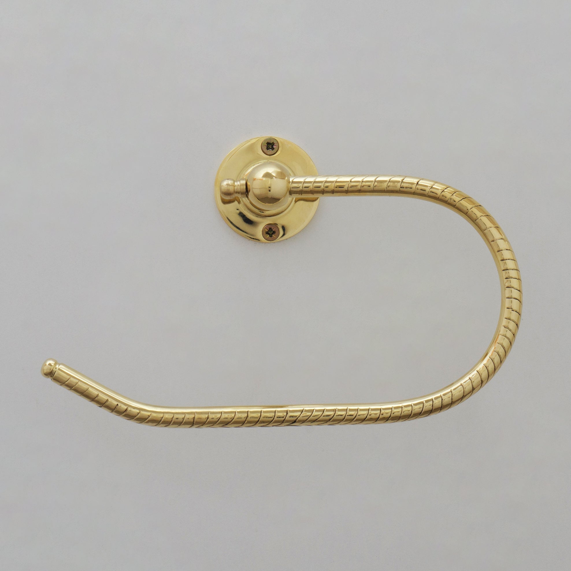 Unlacquered Brass Towel Holder, Towel Hanger, Wall Mount Towel Hook, Hand Engraved Finish alternate view 7