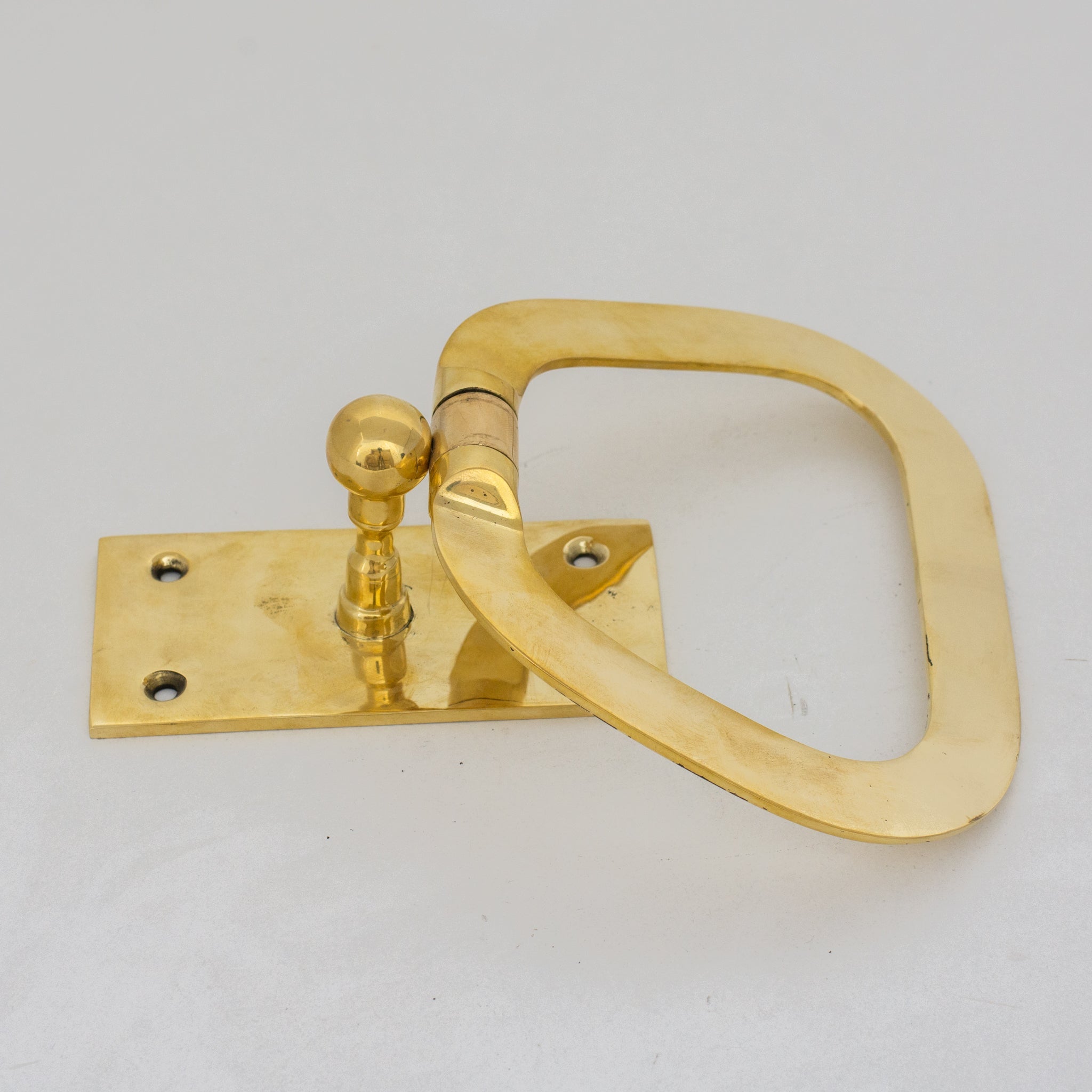 Unlacquered Brass Towel Holder, Wall-Mounted Bathroom Towel Ring alternate view 4