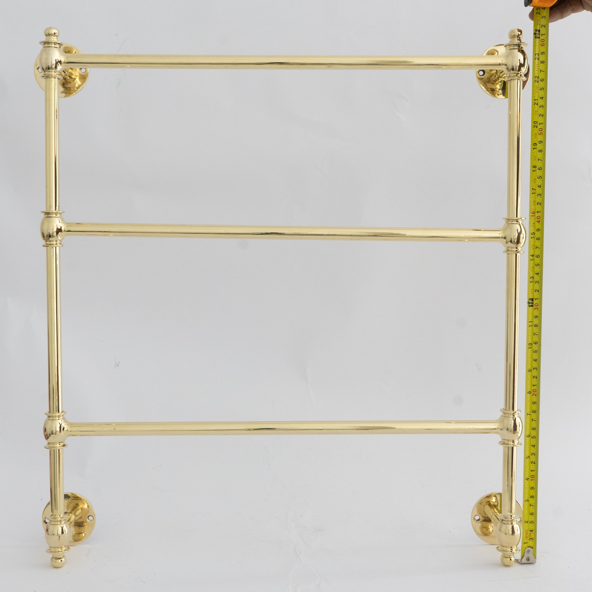 Unlacquered Brass Towel Organizer | Towel Rail alternate view 4