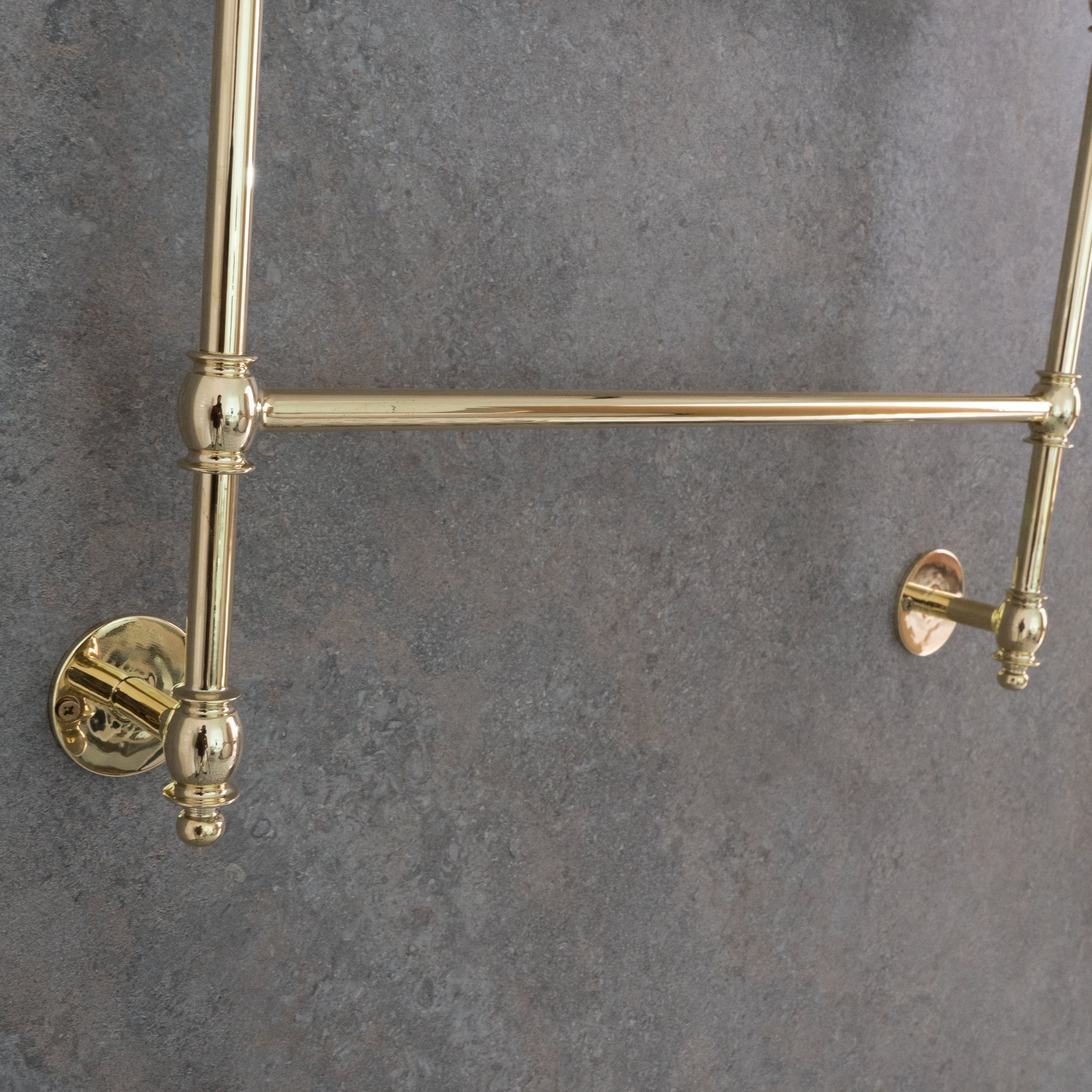 Unlacquered Brass Towel Organizer | Towel Rail alternate view 7