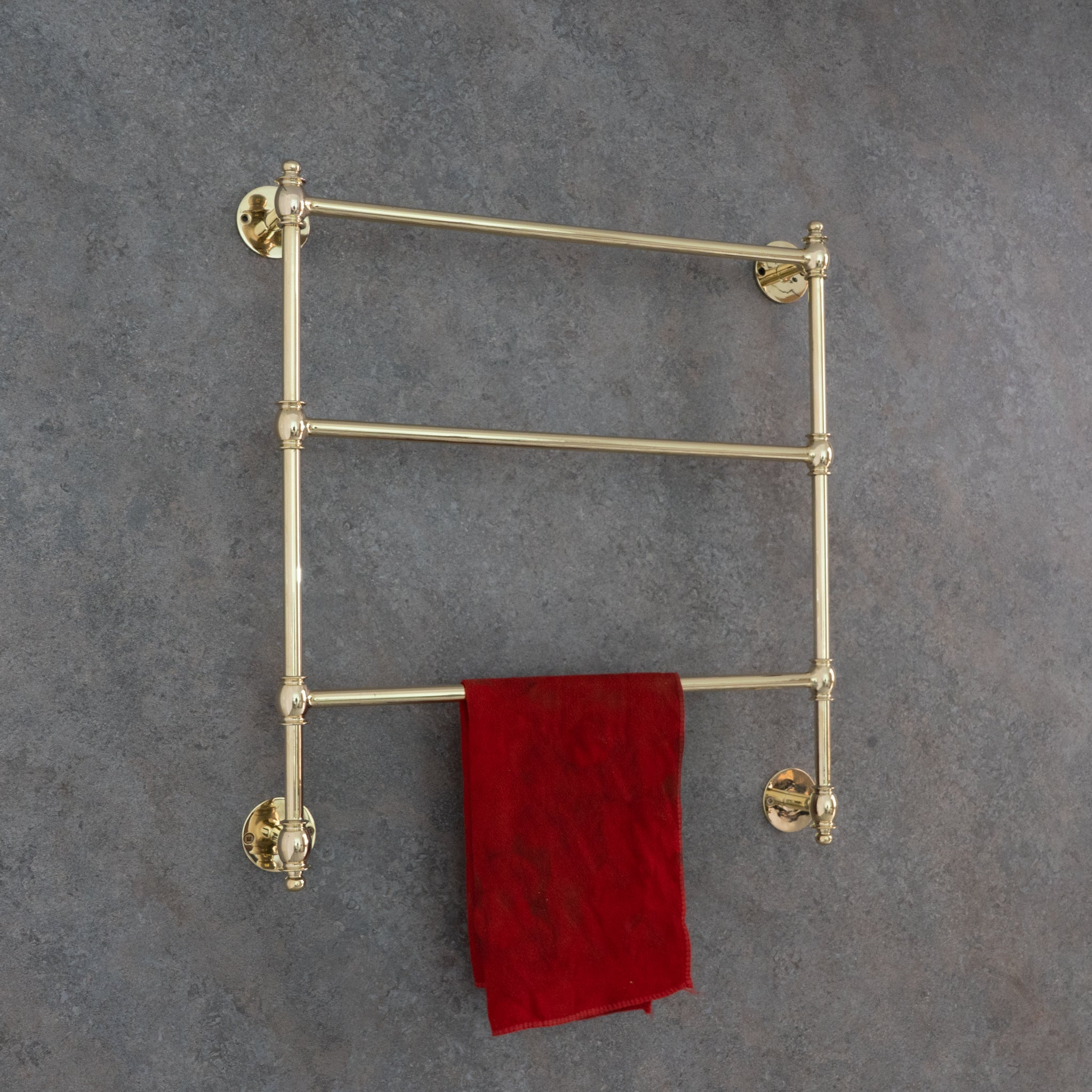 Unlacquered Brass Towel Organizer | Towel Rail alternate view 3