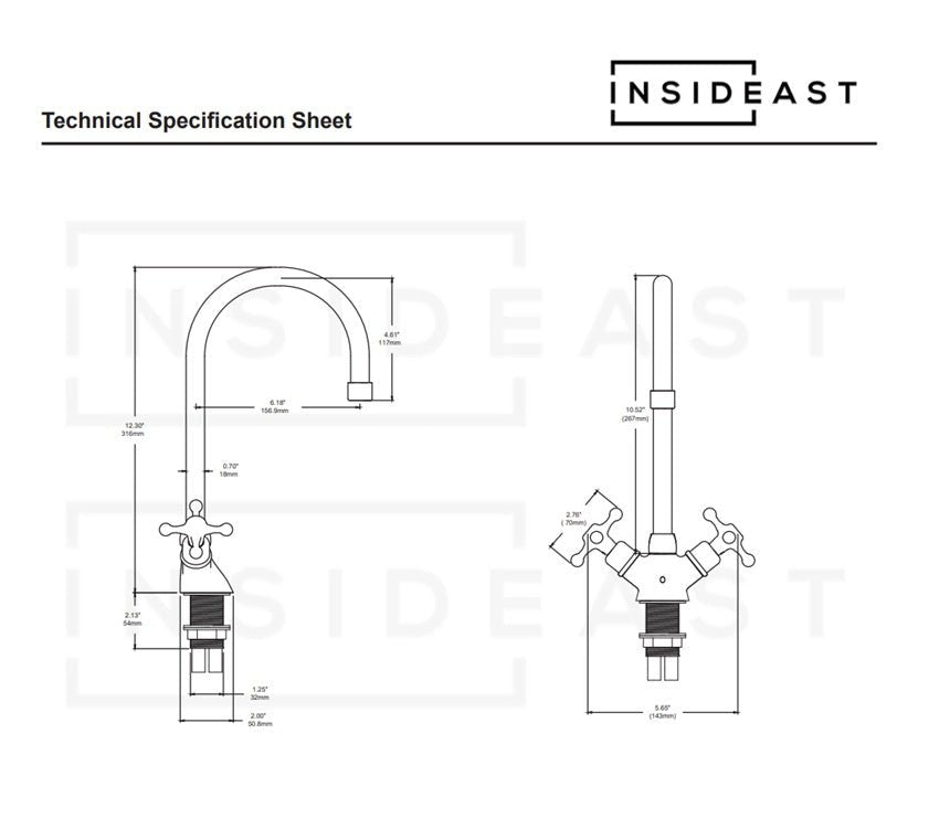 Unlacquered Brass Vanity Sink Faucet, Antique Brass Bathroom Single Hole Faucet alternate view 10