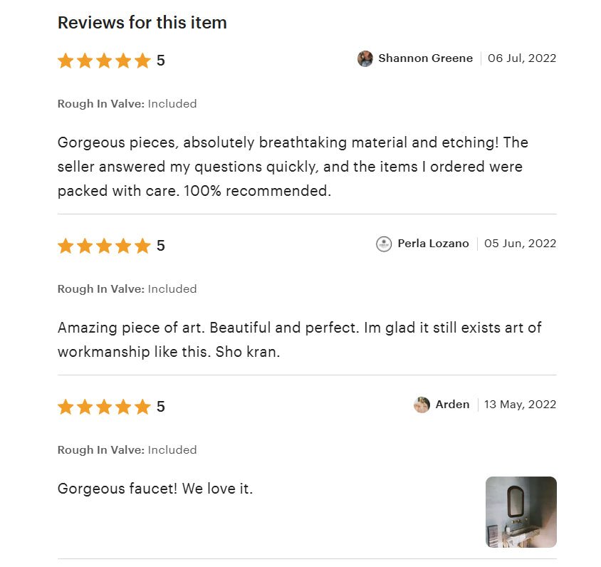 Unlacquered Brass Vintage Wall Mounted Bathroom Faucet with Gold Engraved Finish & Cross Handles alternate view 12